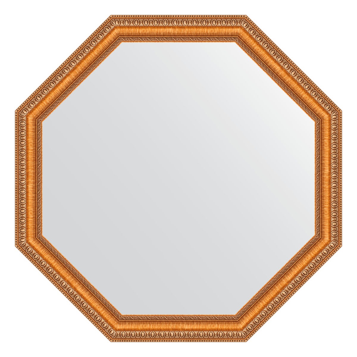 Зеркало в багетной раме Evoform золотые бусы на бронзе 60 мм 71,6х71,6 см бусы
