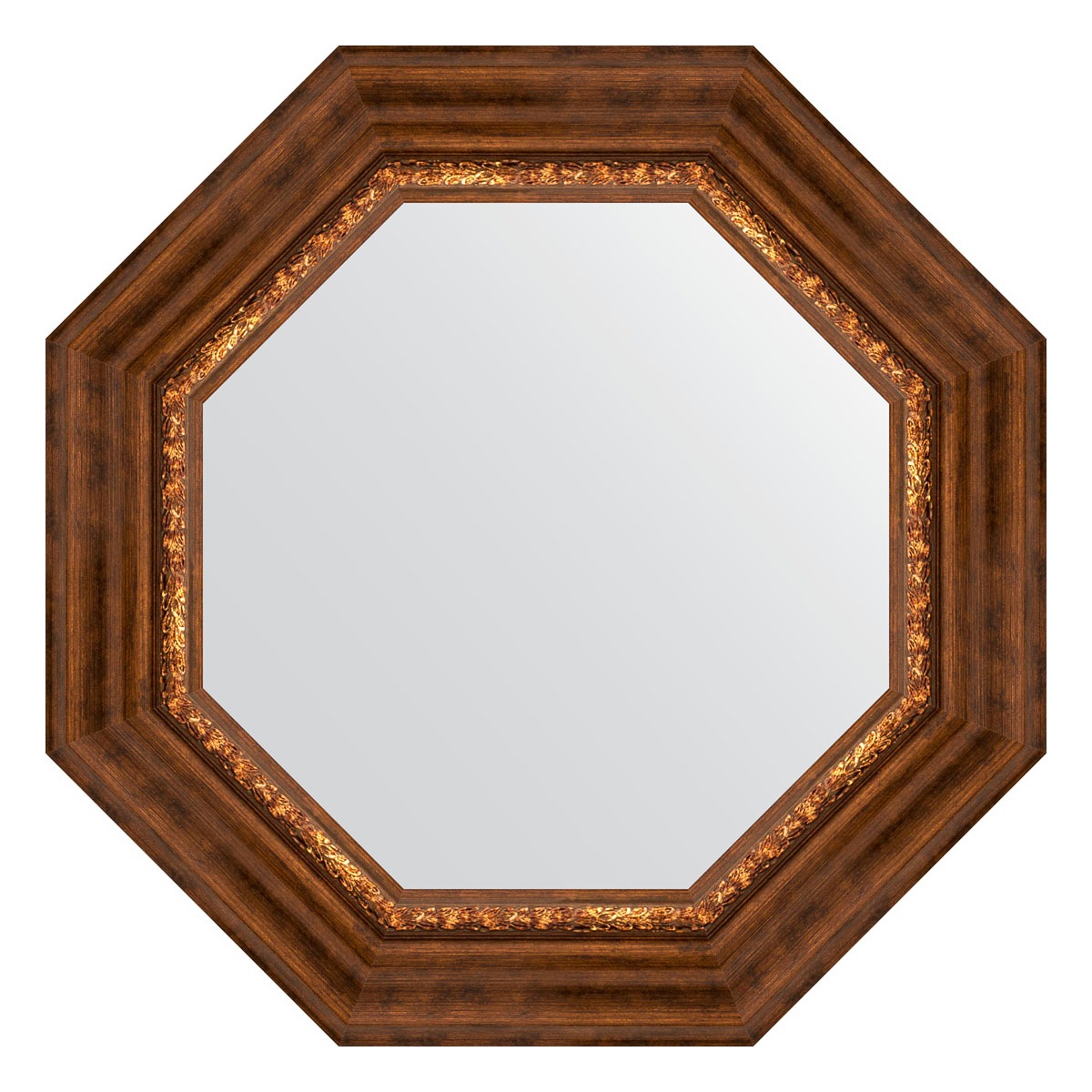 Зеркало в багетной раме Evoform римская бронза 88 мм 56,6х56,6 см зеркало 106х106 см римская бронза evoform exclusive g by 4449