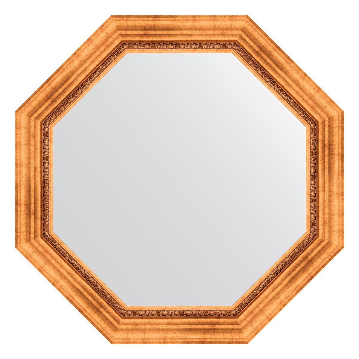 Зеркало в багетной раме Evoform римское золото 88 мм  76,6х76,6 см