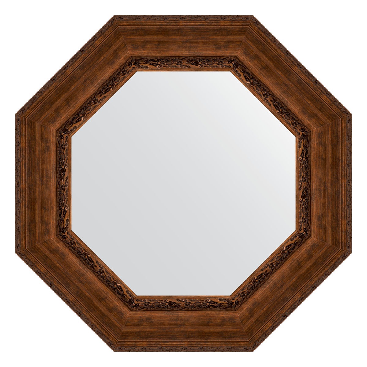 Зеркало в багетной раме Evoform состаренная бронза с орнаментом 120 мм 72,6х72,6 см