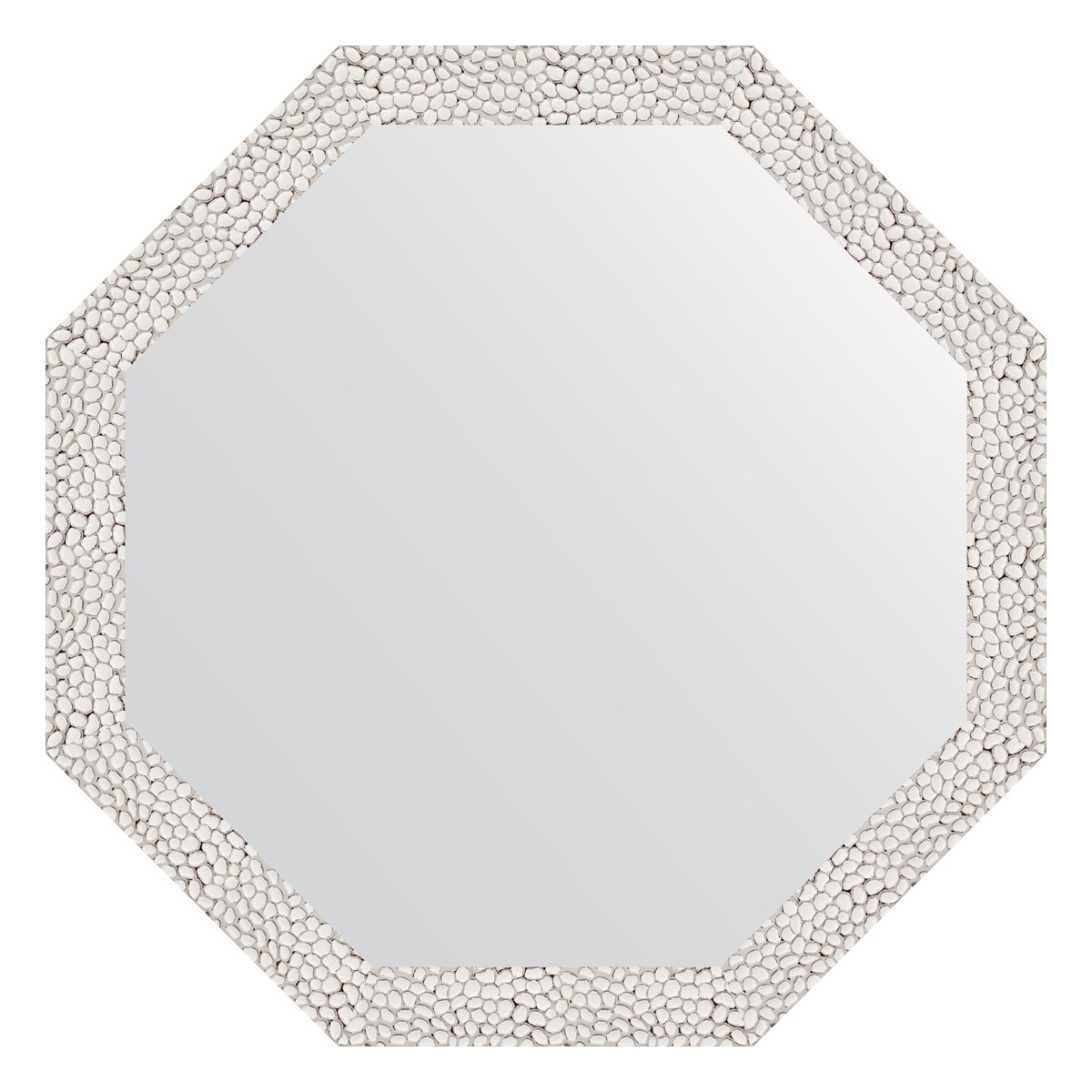 Зеркало в багетной раме Evoform чеканка белая 46 мм 58,2х58,2 см зеркало в багетной раме evoform чеканка белая 46 мм 48x68 см