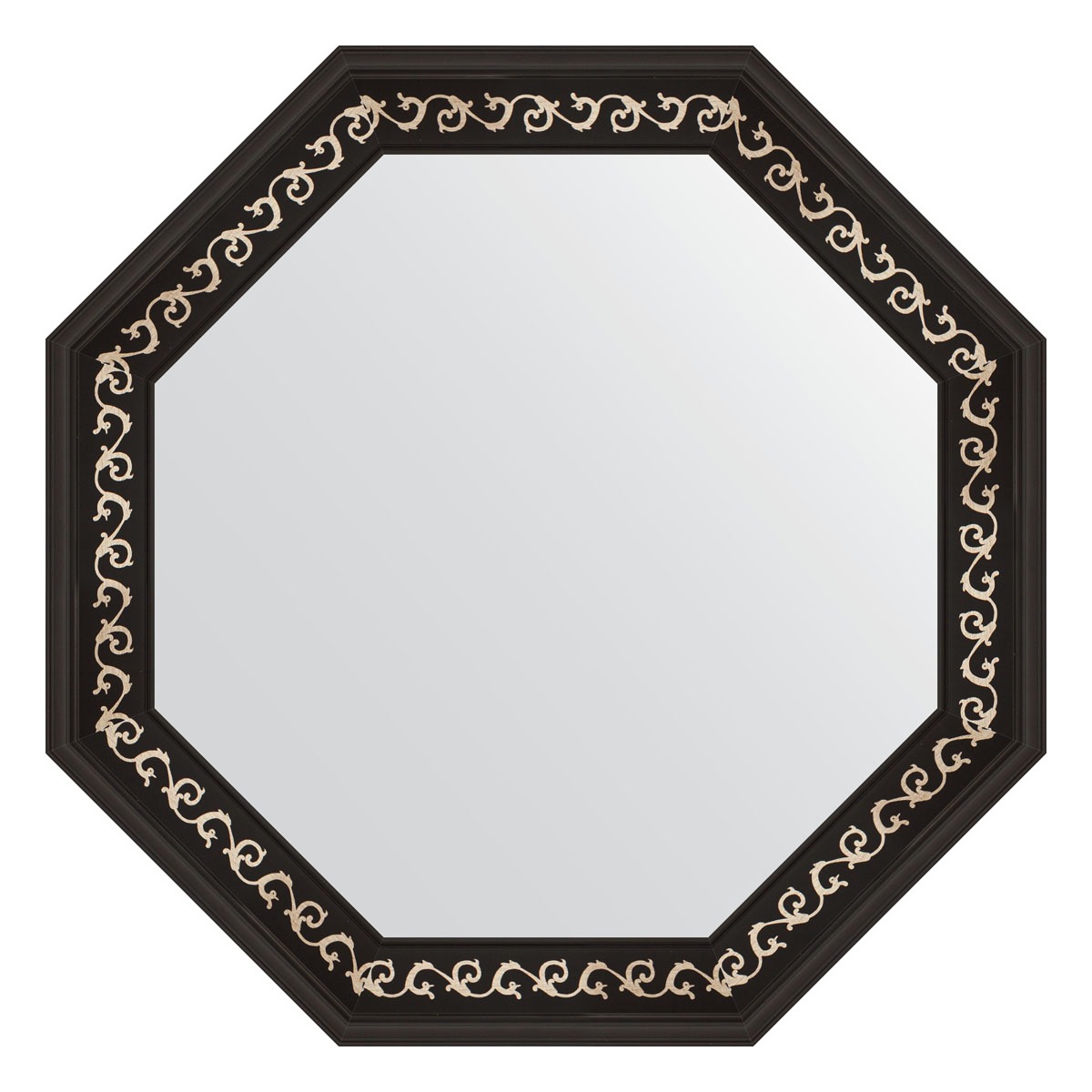 Зеркало в багетной раме Evoform черный ардеко 81 мм 75,0х75,0 см зеркало с фацетом в багетной раме evoform ардеко 81 мм 75х105 см