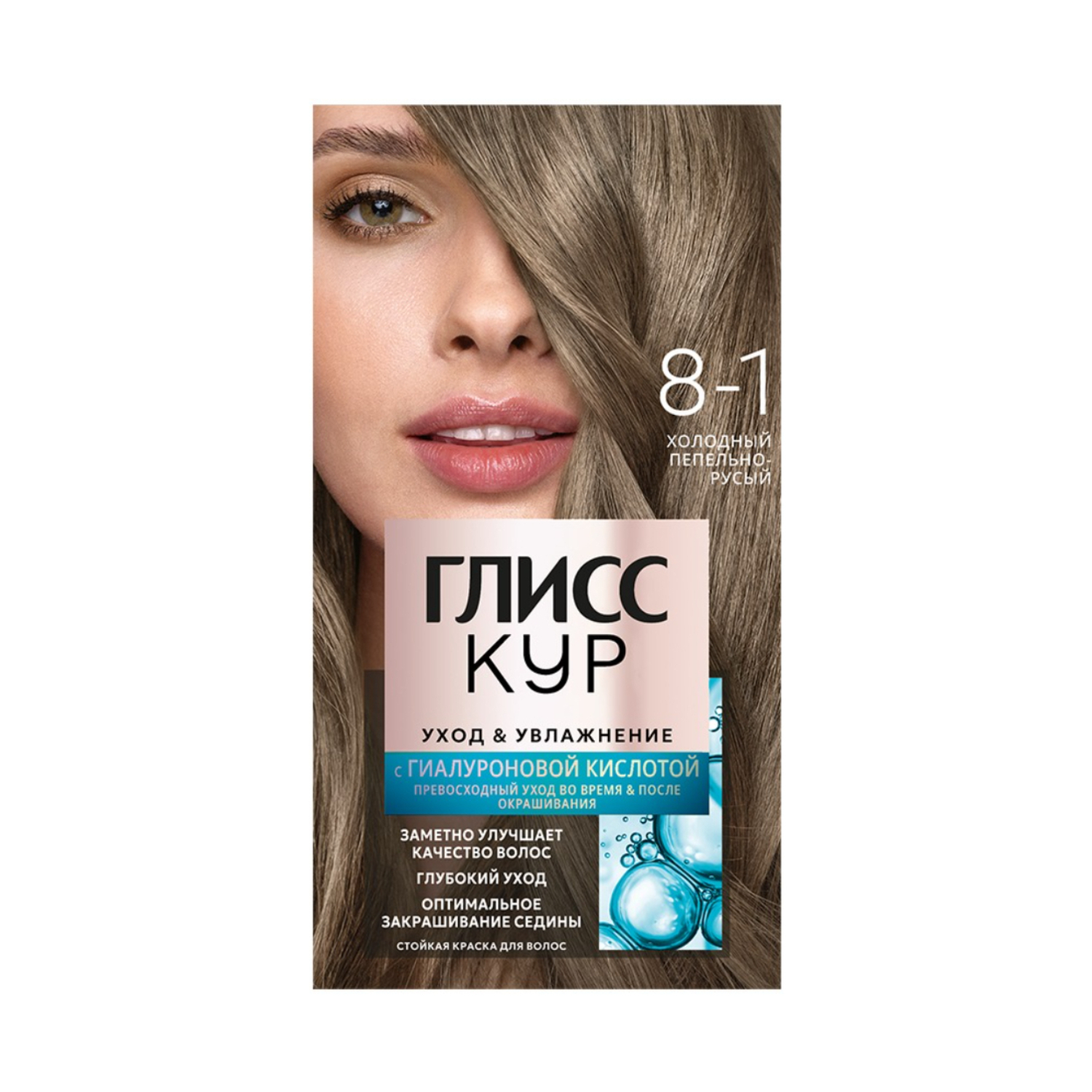 Краска для волос Gliss Kur 8-1 Холодный пепельно-русый