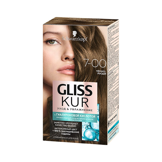 Краска для волос Gliss Kur 7-00 Темно-русый мусс для волос schwarzkopf perfect mousse тонирующий темно русый 120 мл
