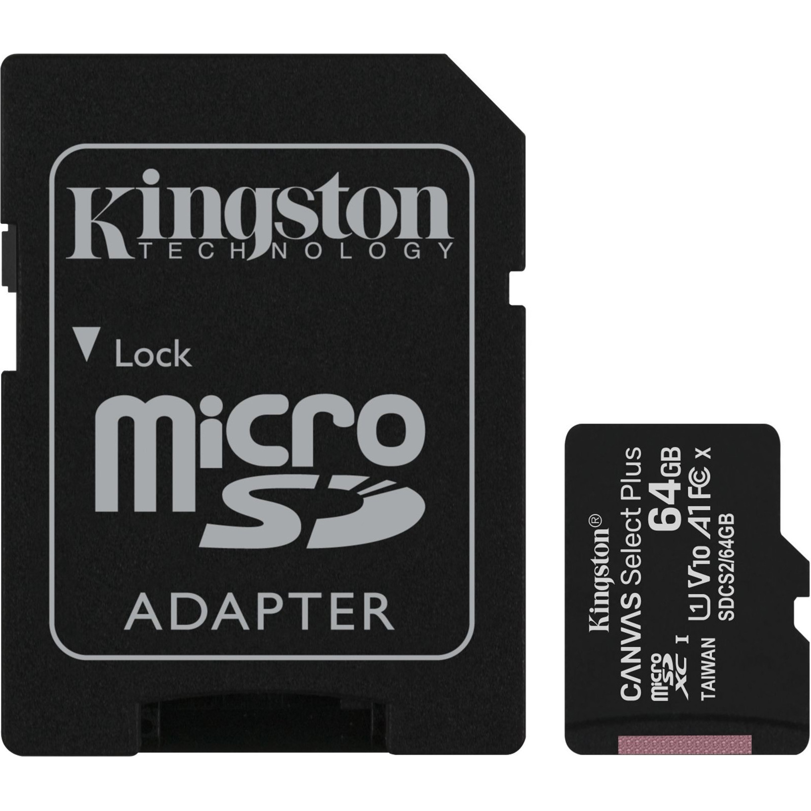 цена Карта памяти Kingston Canvas Select Plus microSD 64GB