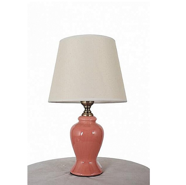 фото Настольная лампа arti lampadari lorenzo e 4.1 p 41x25 см розовый