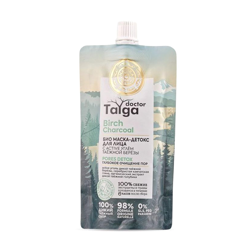БИО маска-детокс для лица Natura Siberica Doctor Taiga Pores Detox Глубокое очищение пор 100 мл