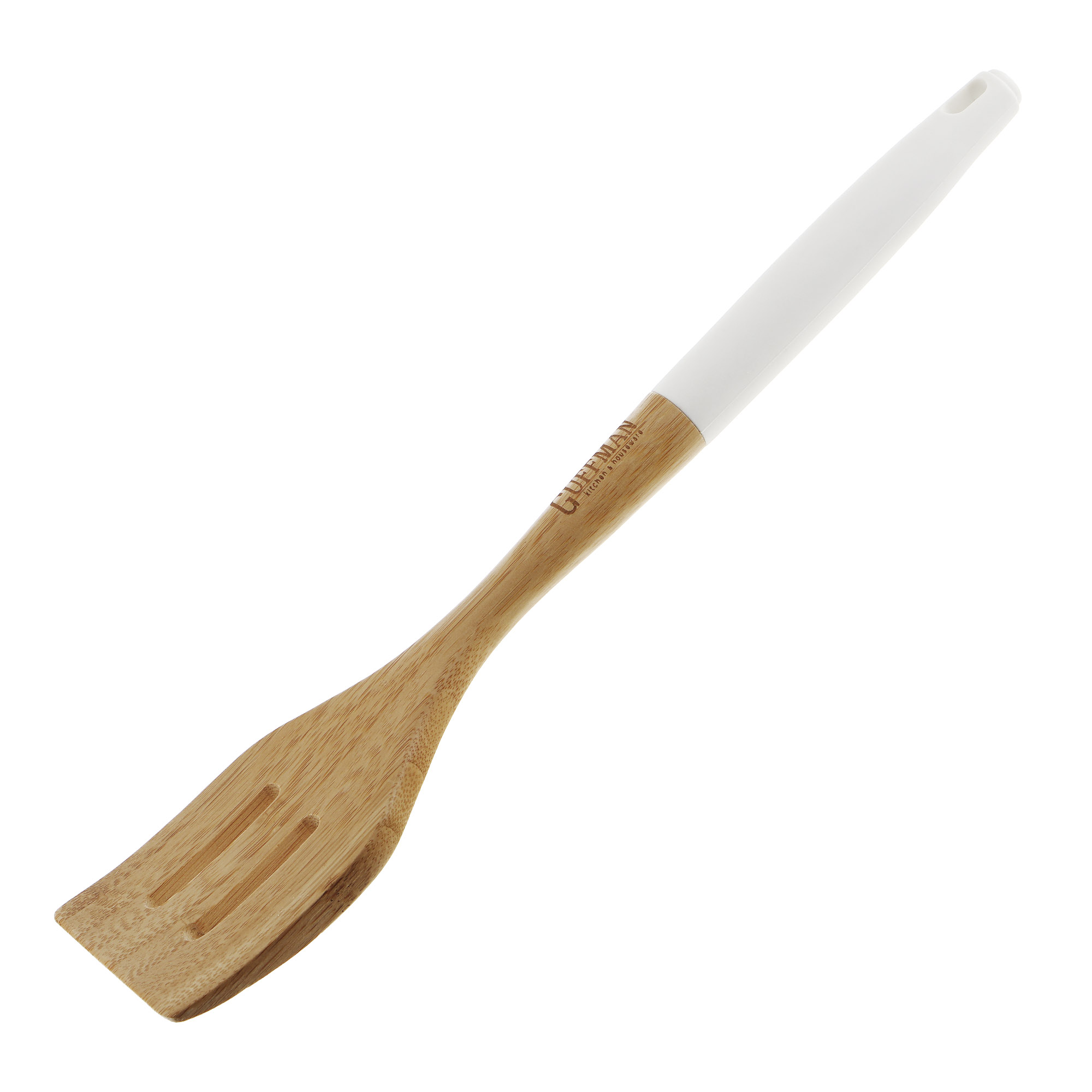 Лопатка бамбуковая Guffman с прорезями 36 см белая
