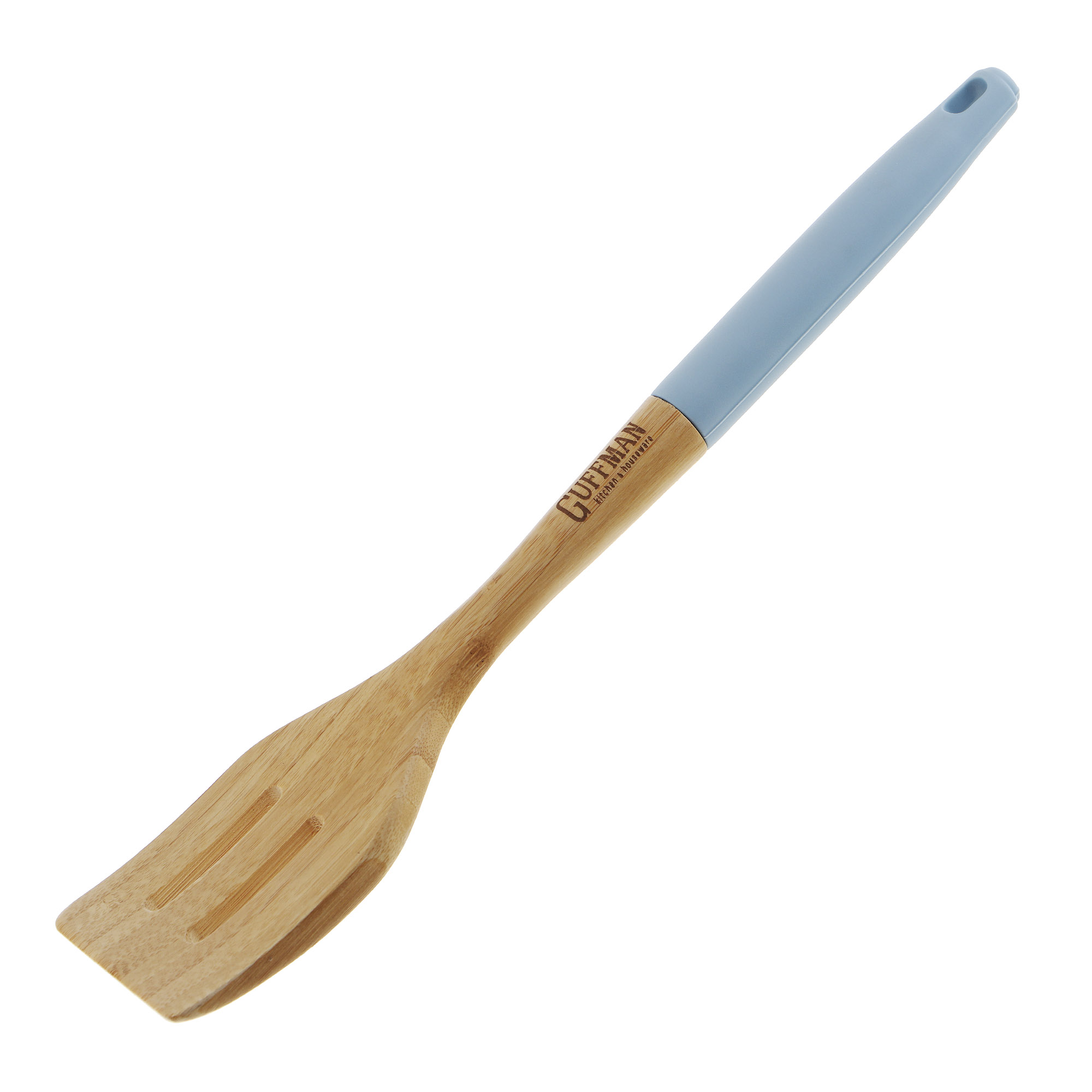 Лопатка бамбуковая Guffman с прорезями 36 см голубая