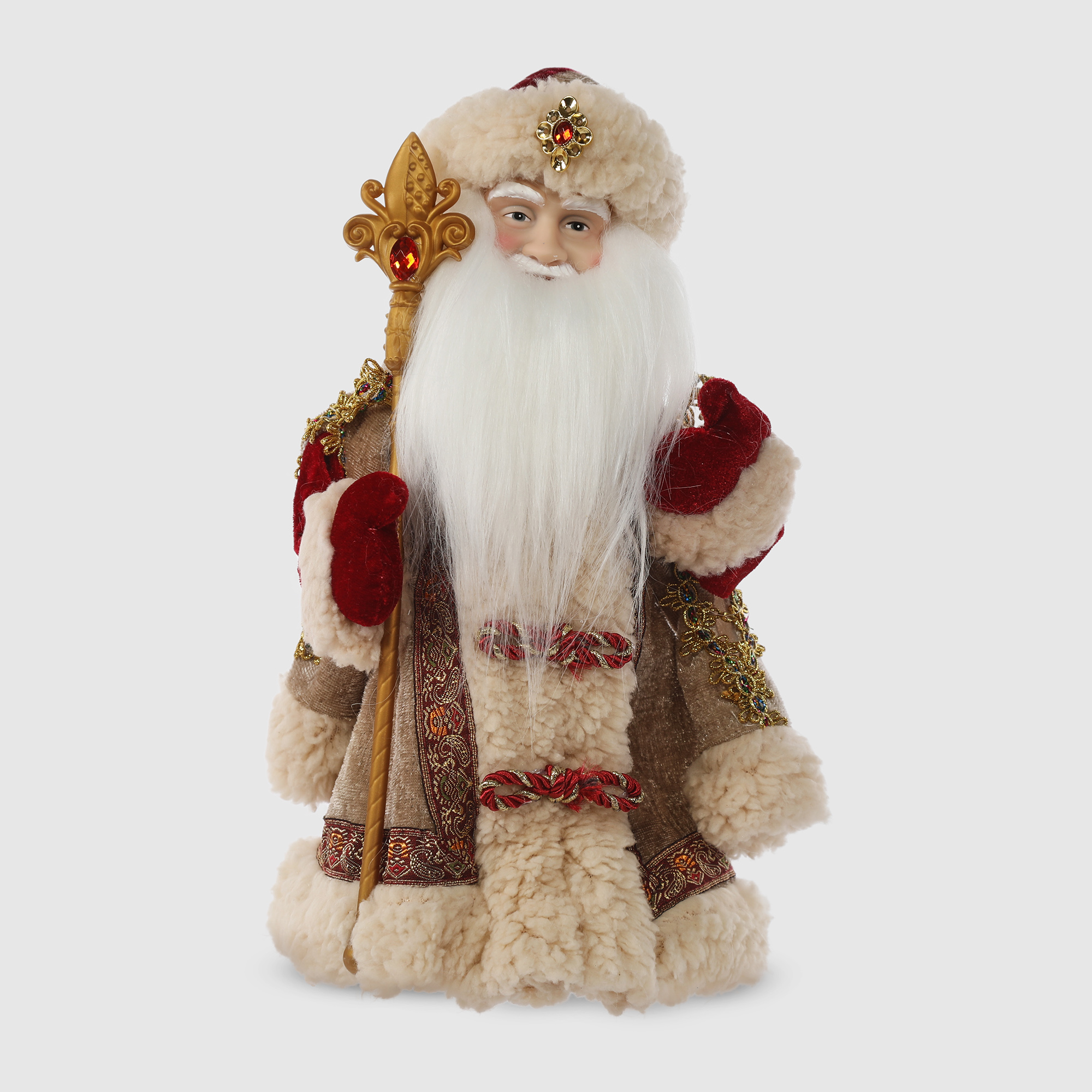 Фигура с мелодией Sote Toys Дед мороз в шубе 30 см фигура с мелодией sote toys снегурочка в красной шубе 40 см