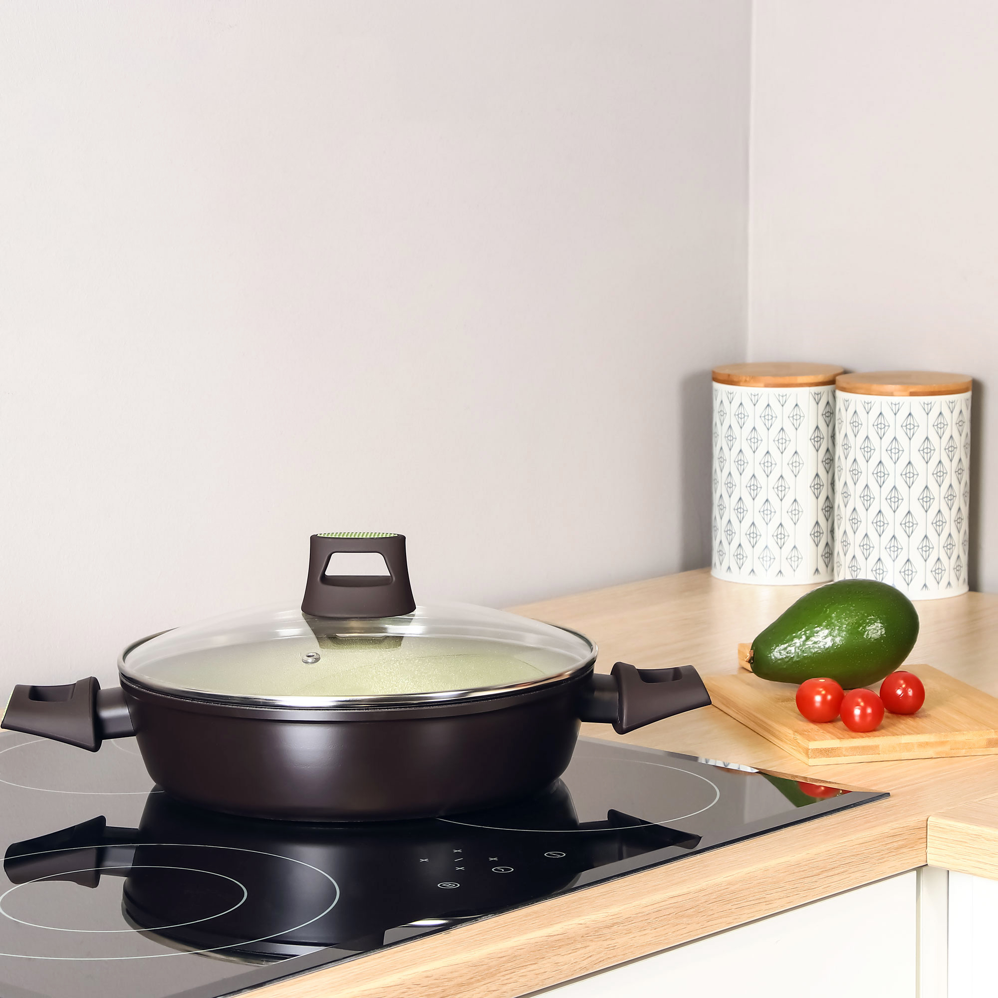 Сотейник с крышкой Kitchen star Avocado Nova 26 см, цвет черный - фото 6