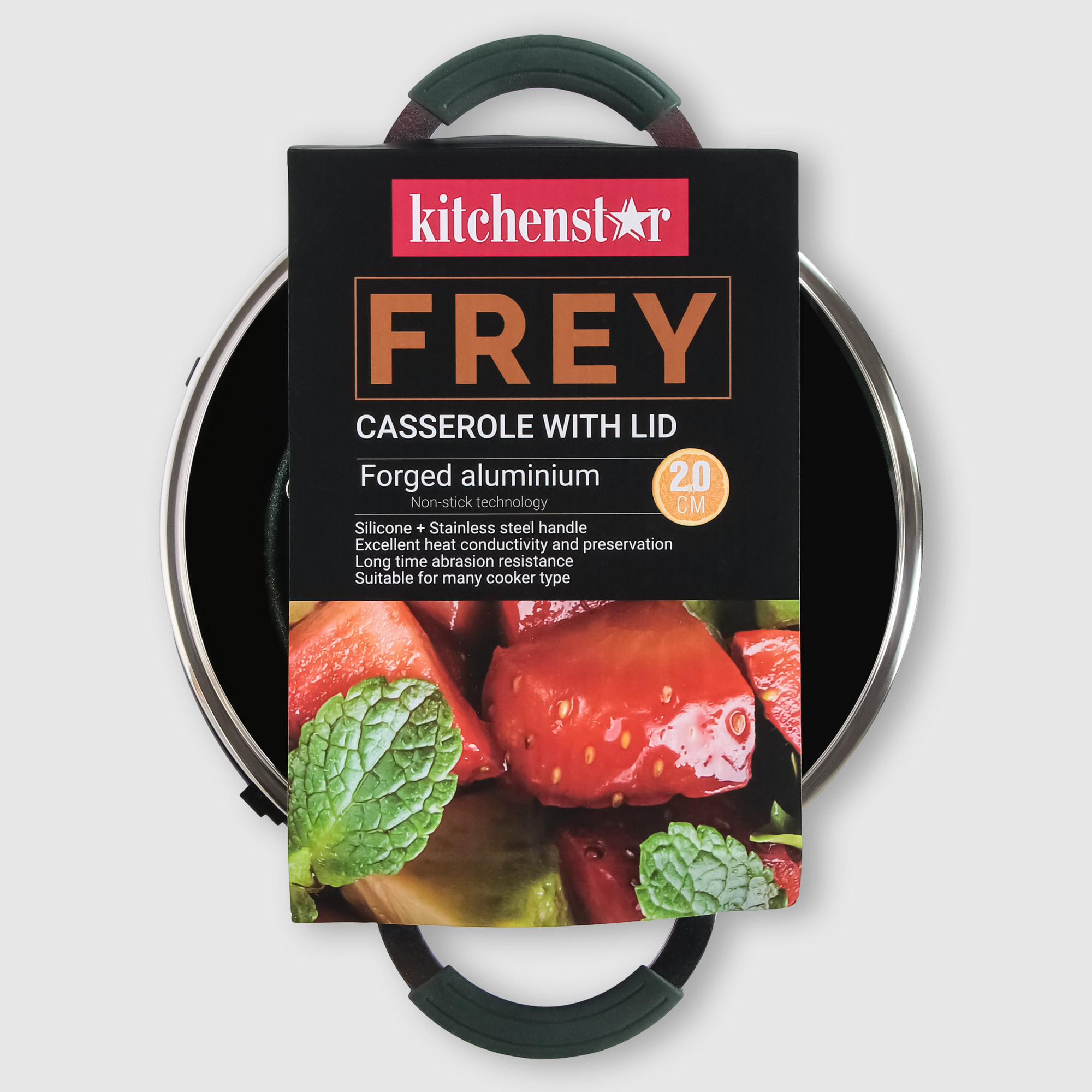 фото Кастрюля с крышкой kitchenstar frey 24 см