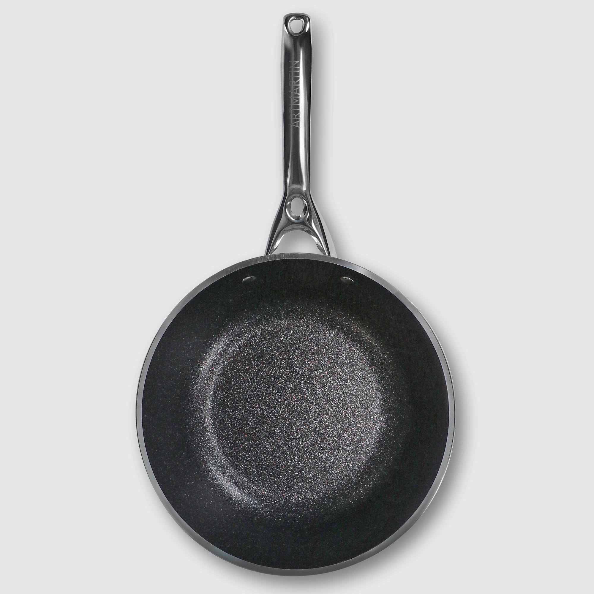 Вок с крышкой Kitchen star Artmartin 24 см, цвет серый - фото 8