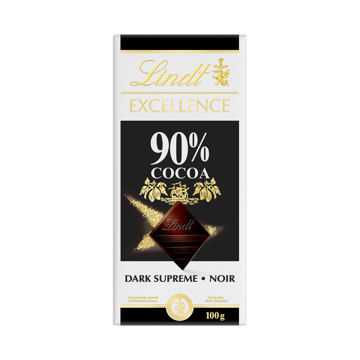 Шоколад Lindt Экселенс 90% 100 г шоколад вдохновение горький с миндалем 75% какао 100 гр