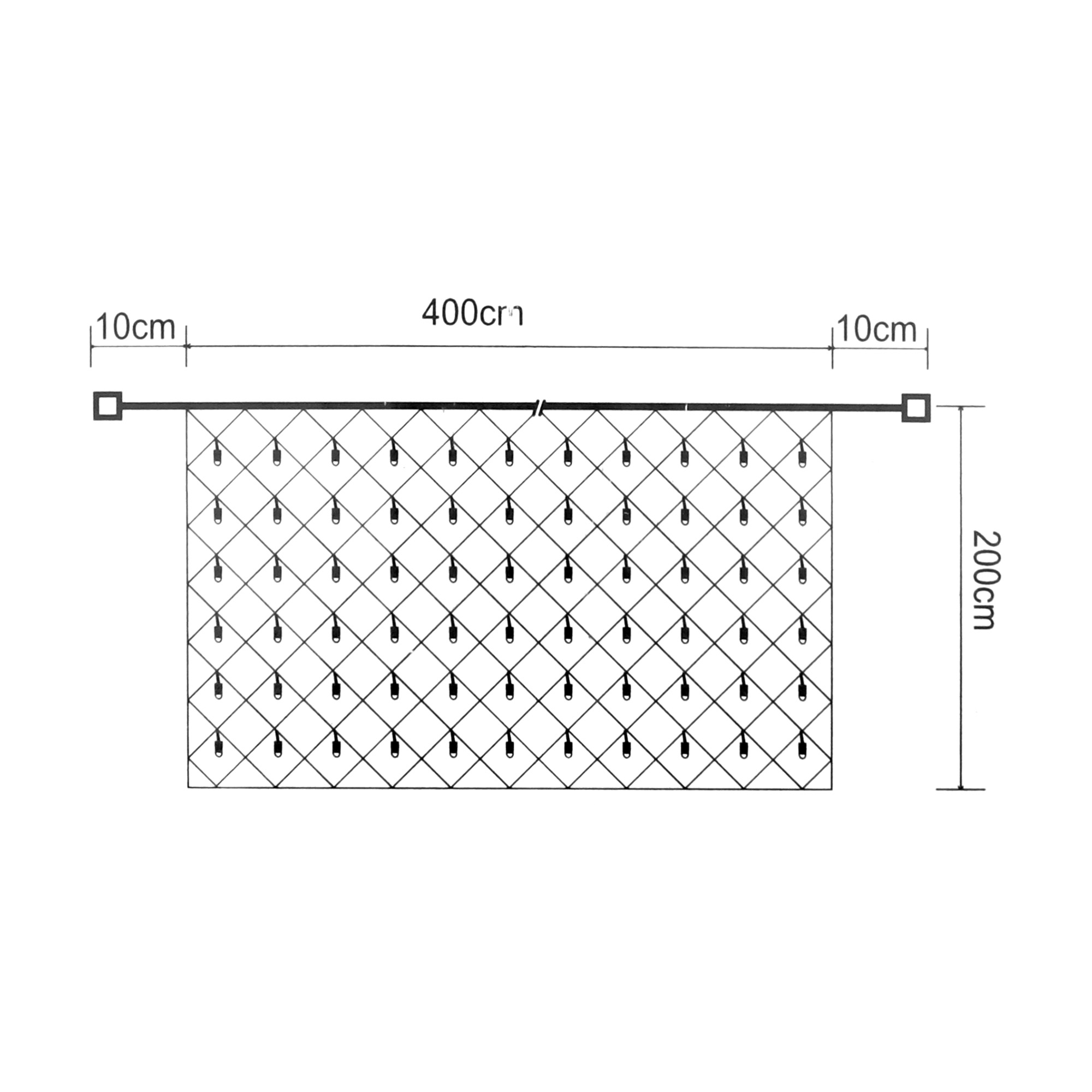 Электрогирлянда уличная Reason 800 LED 400х200 см без стартового шнура Вид№8