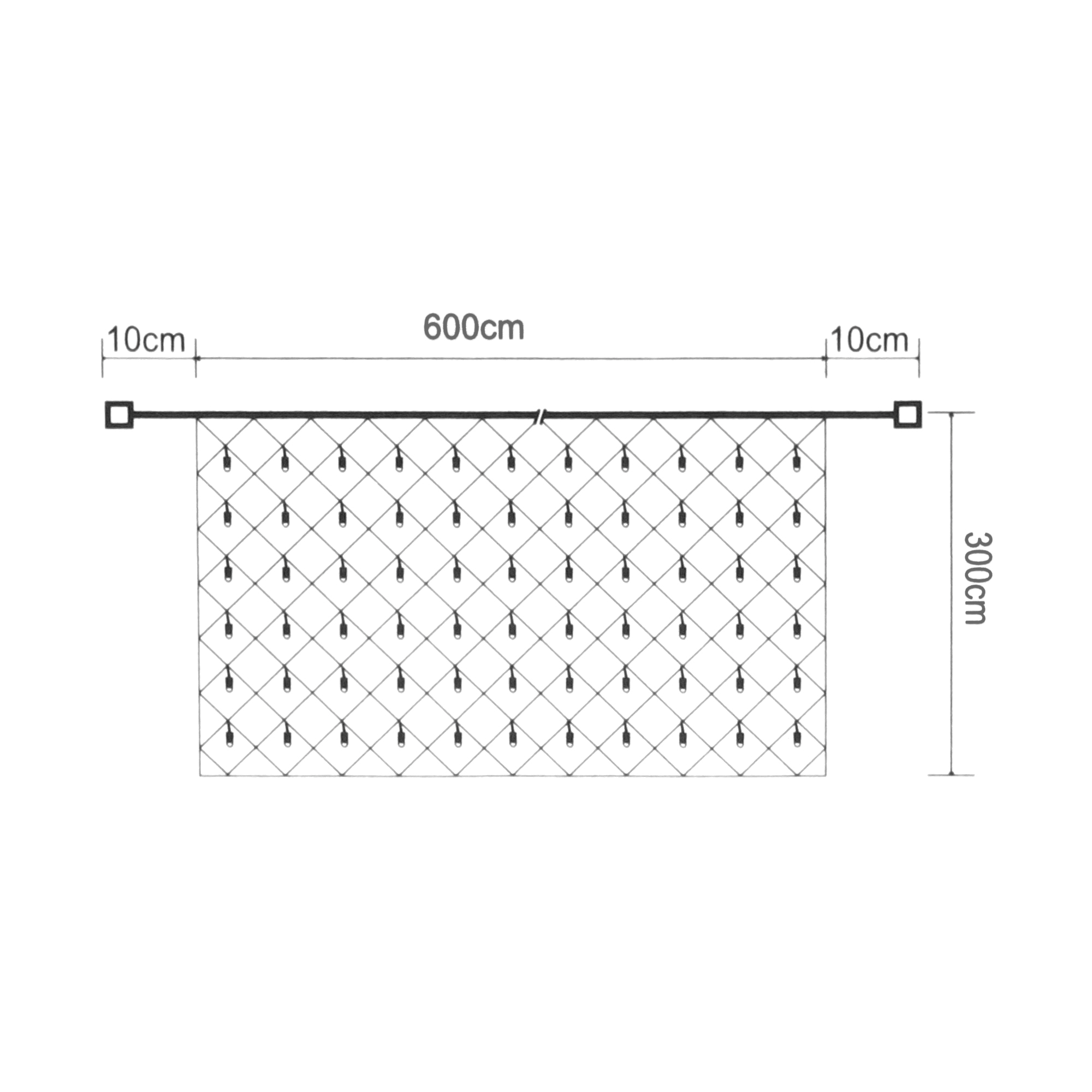 Электрогирлянда уличная Reason 1800 LED 600х300 см, цвет зеленый - фото 7