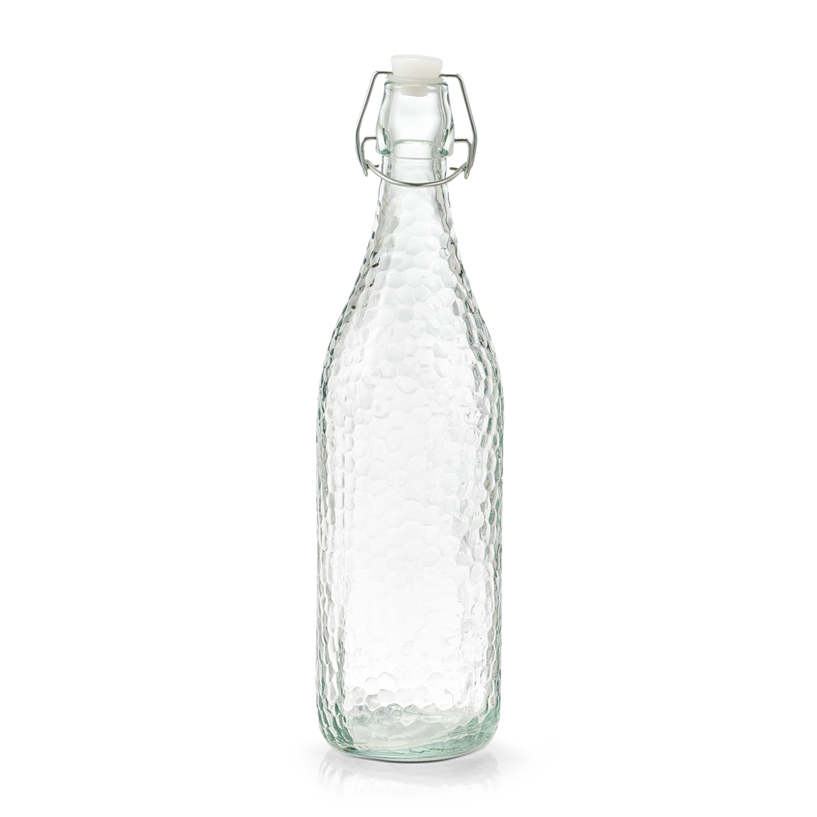 Бутылка с бугельным замком Zeller Соты 1 л, цвет прозрачный