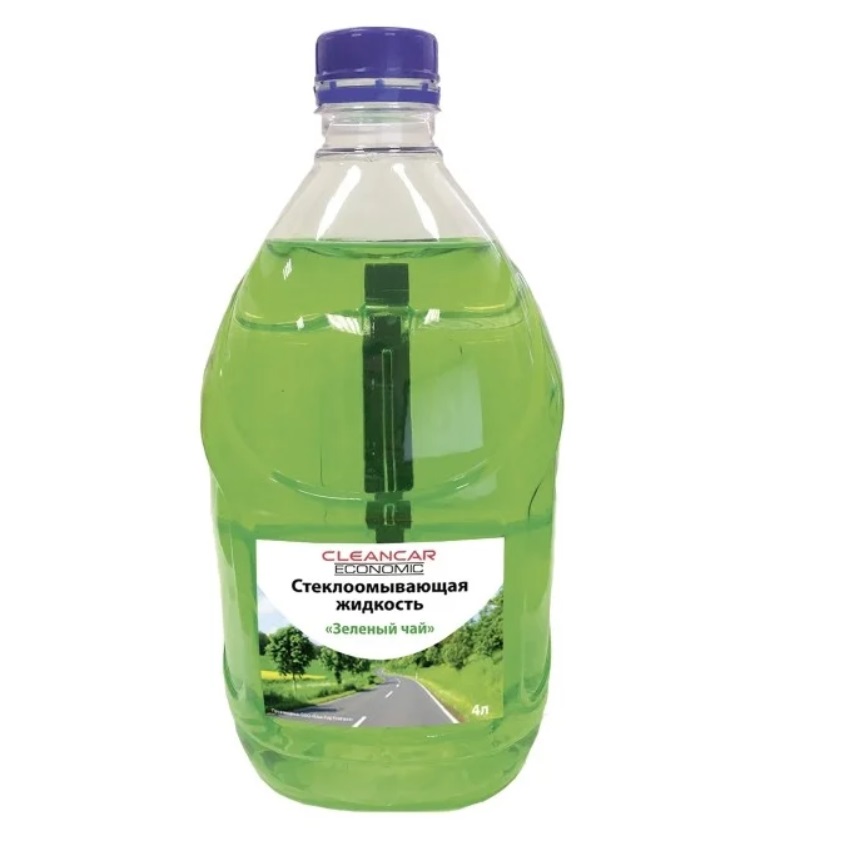 Стеклоомывающая жидкость Cleancar Зеленый чай, 4л