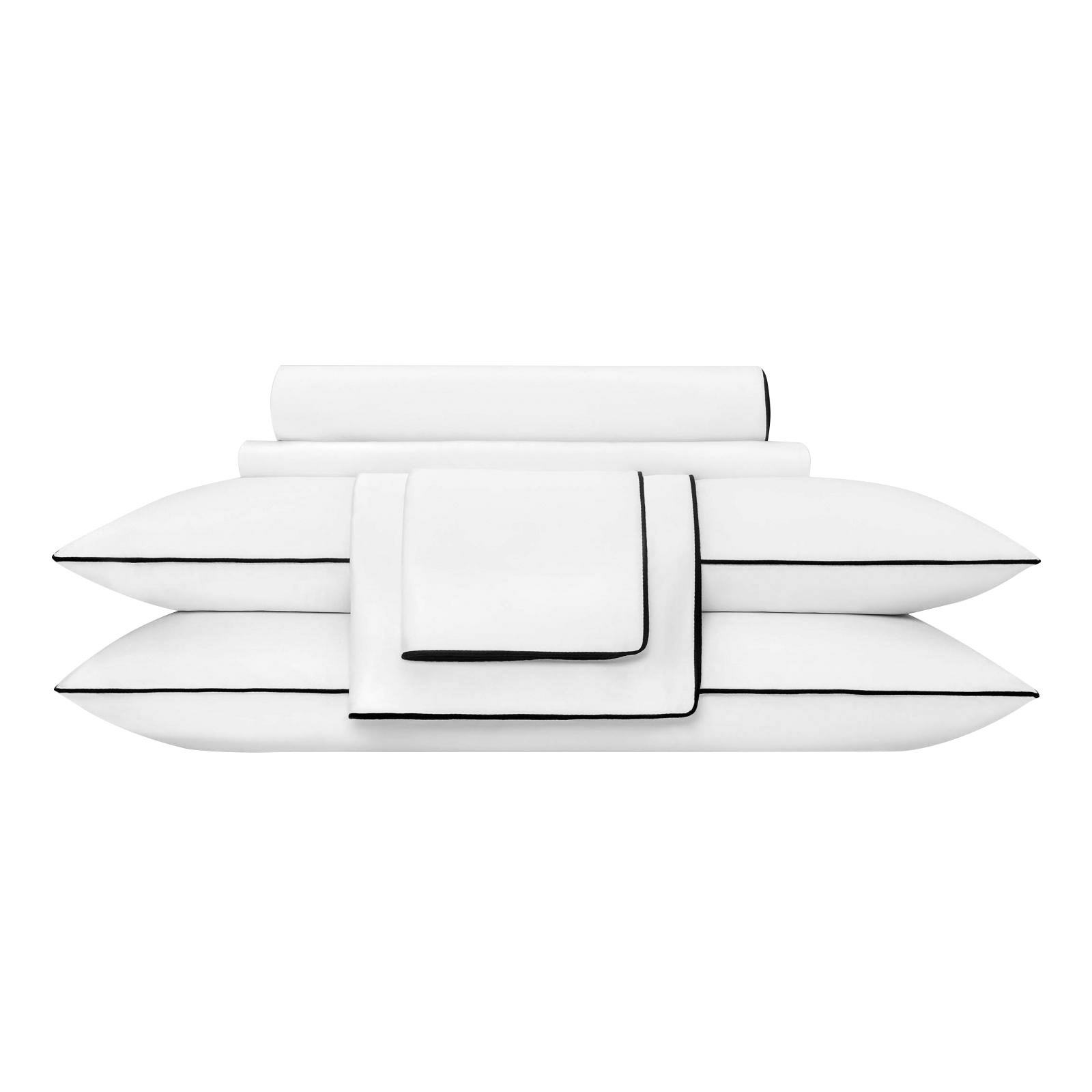 Постельный комплект Togas Клэрити белый двуспальный, цвет белый с черным, размер двуспальный - фото 4