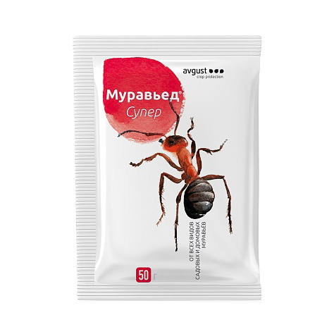 Инсектицид Avgust Муравьед Супер гранулы 50 г приманка для муравьев муравьед супер avgust 1 5 г х 4 шт