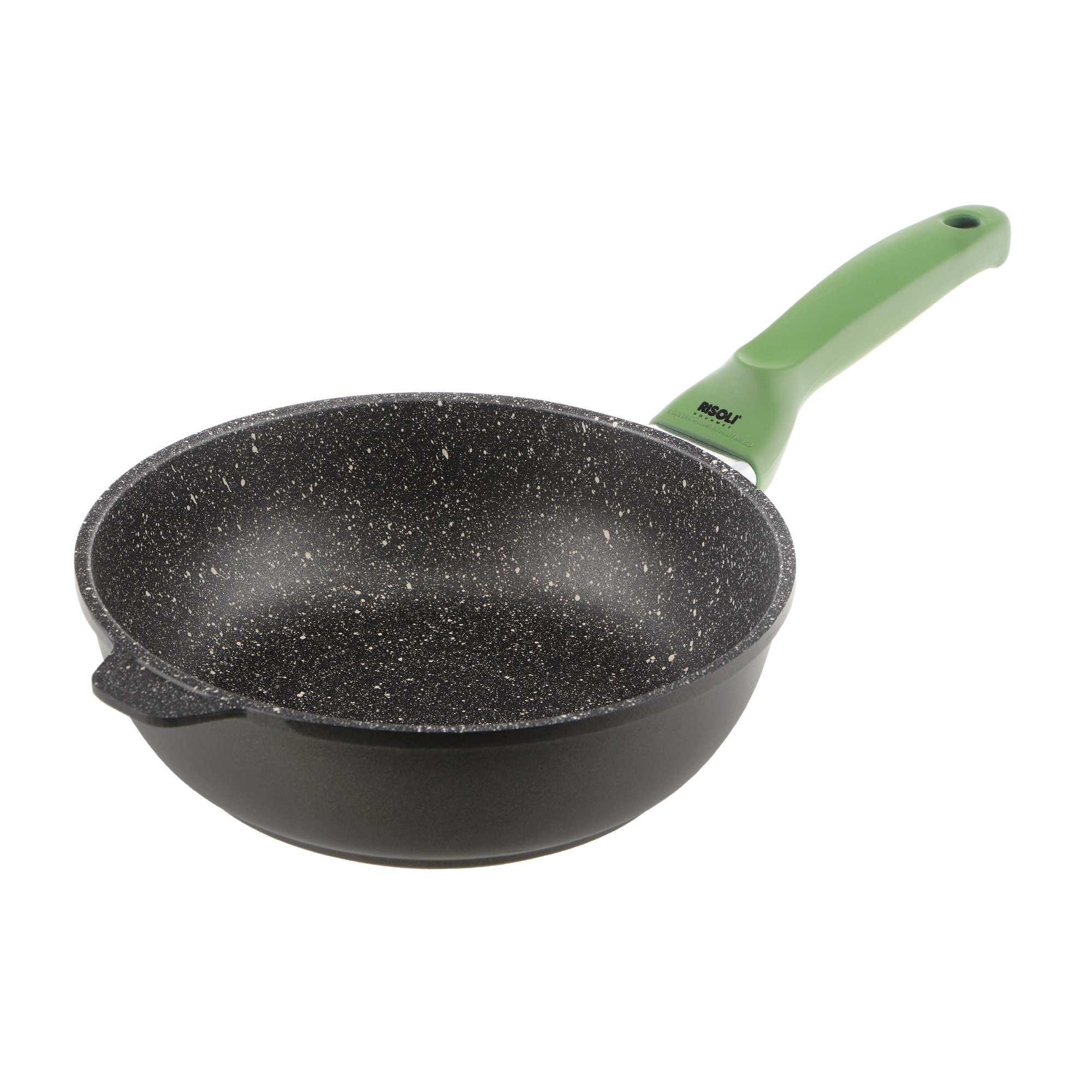 Сковорода глубокая Granito-green 24 см, цвет чёрный - фото 1