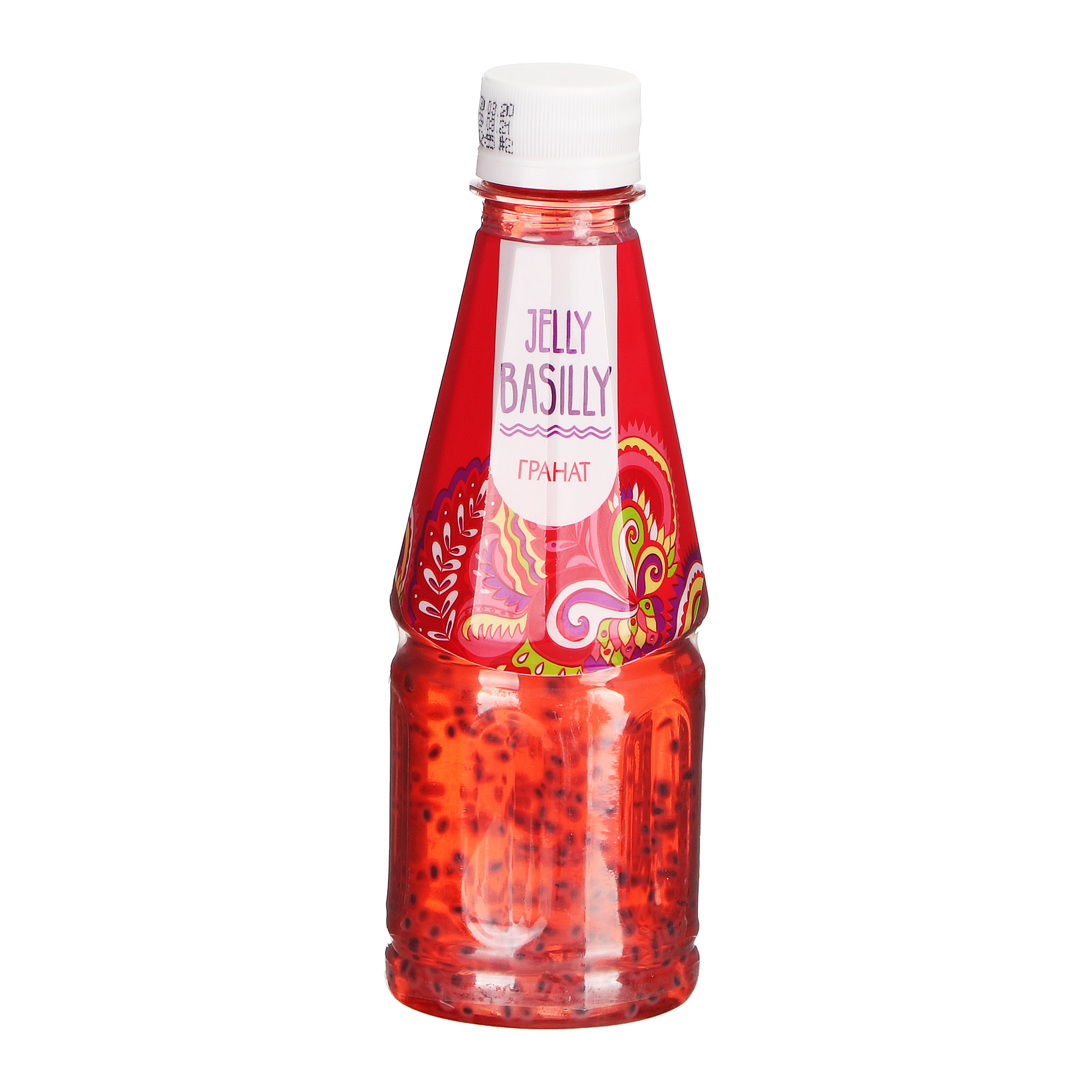 Напиток Jelly Basilly Базилик, гранат 300 мл сокосодержащий напиток rich dolce яблоки вишня грейпфрут с ароматом черешни 0 33 литра газ ж б 12 шт в уп