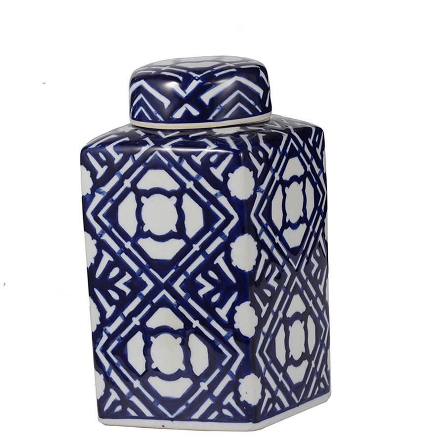 Ваза с крышкой Glasar 13x13x25см ваза резная glasar синяя 16х16х25 см