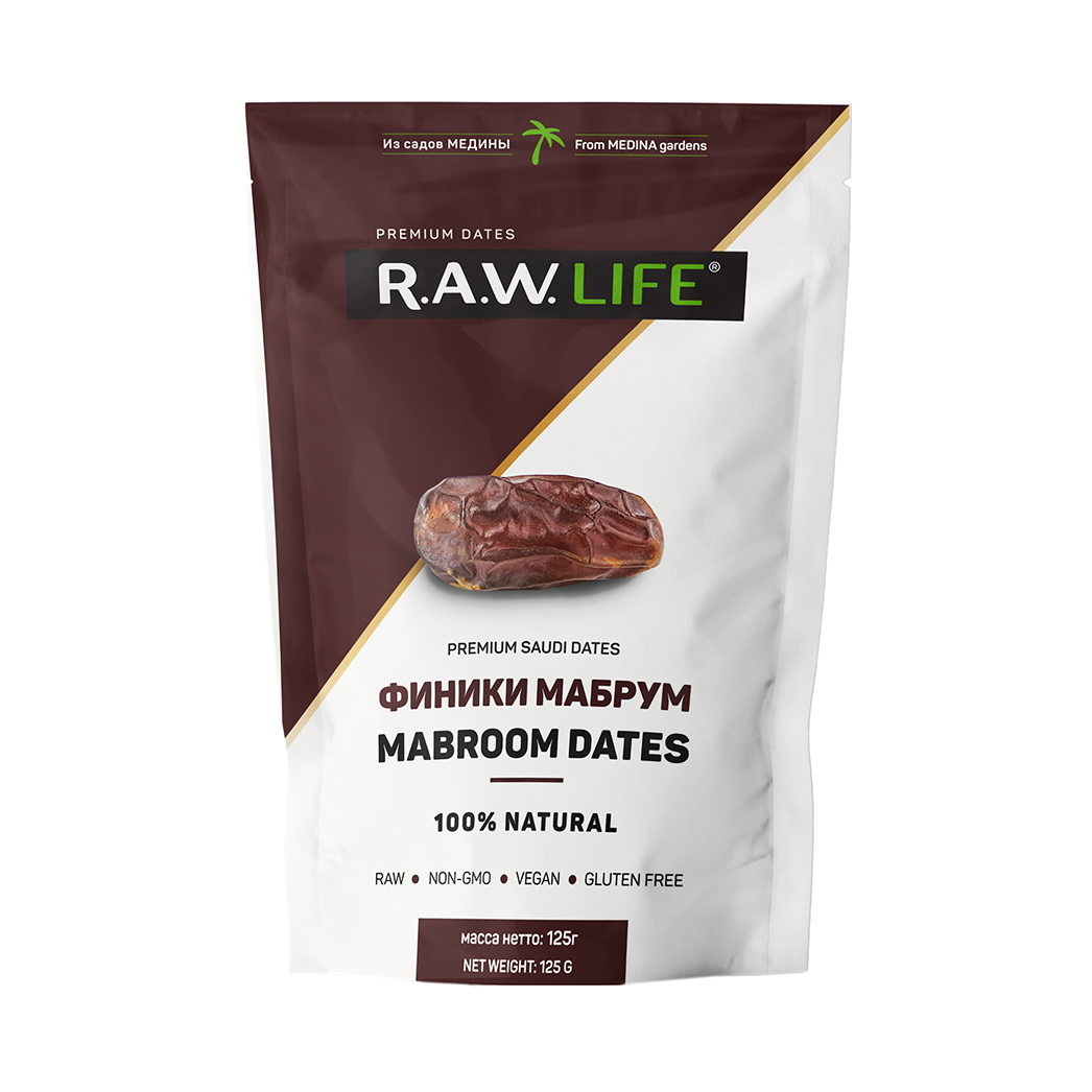 Финики R.A.W. LIFE Мабрум 125 г финики сушеные семушка королевские 300 г