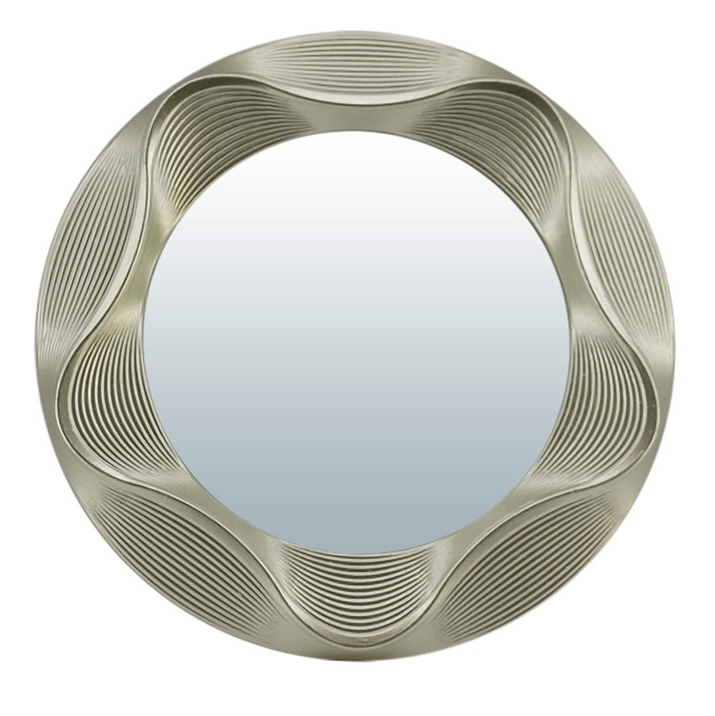Зеркало декоративное Гавр, серебро, 25 см, D зеркала 17 см