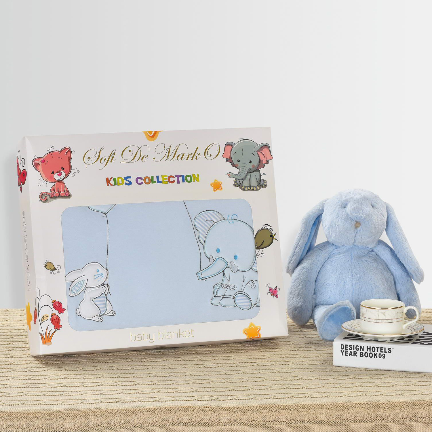 фото Одеяло детское sofi de marko слоник голубое 120х90 см