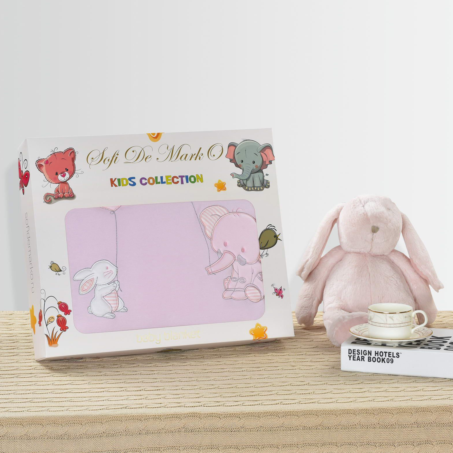 фото Одеяло детское sofi de marko слоник розовое 120х90 см