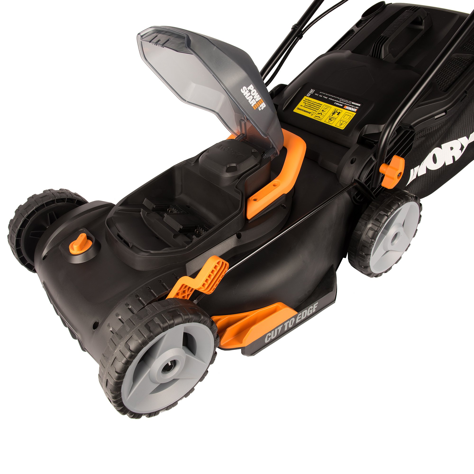 фото Газонокосилка worx wg743e 40v