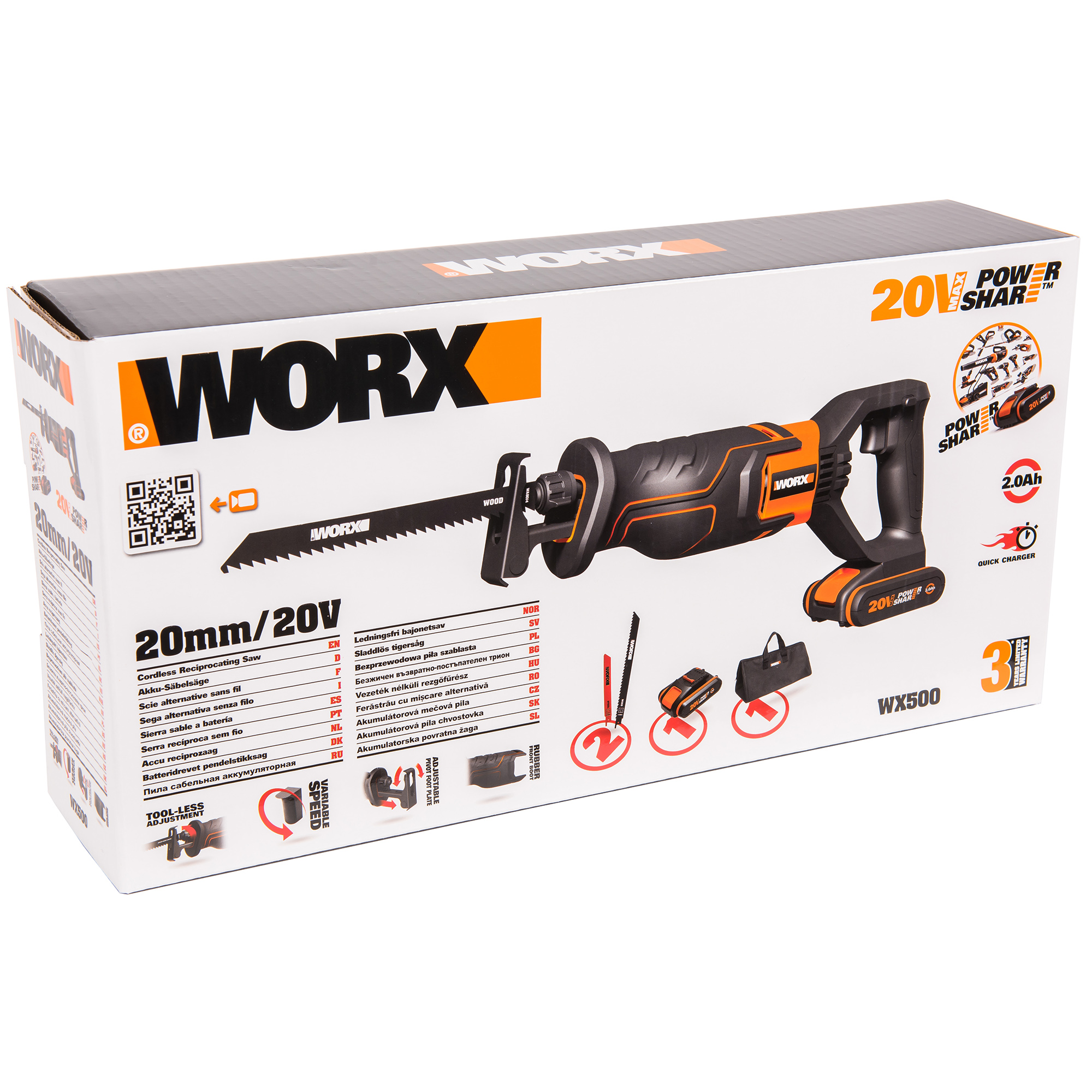 фото Сабельная пила worx wx500