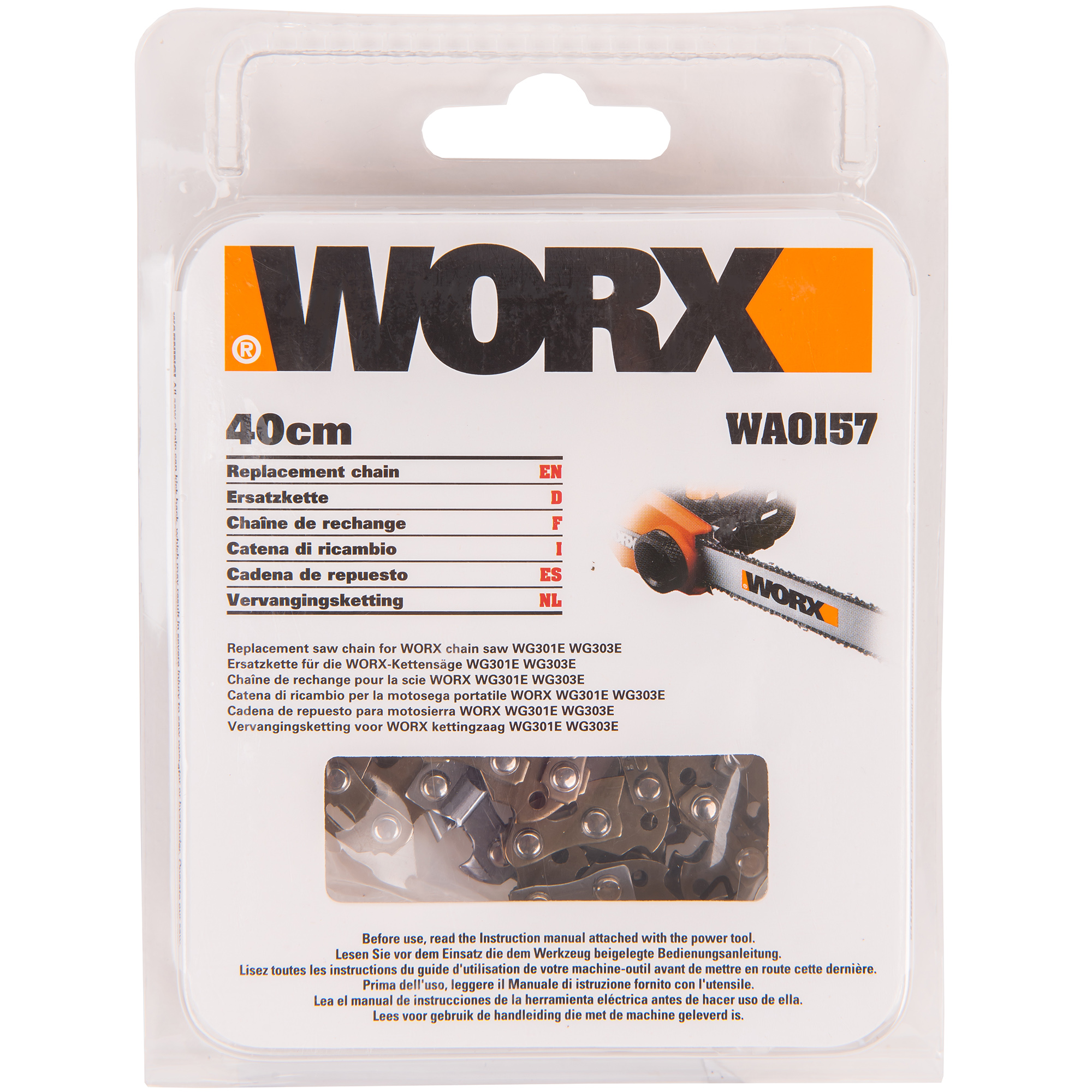 фото Цепь пильная worx wa0157 40 см