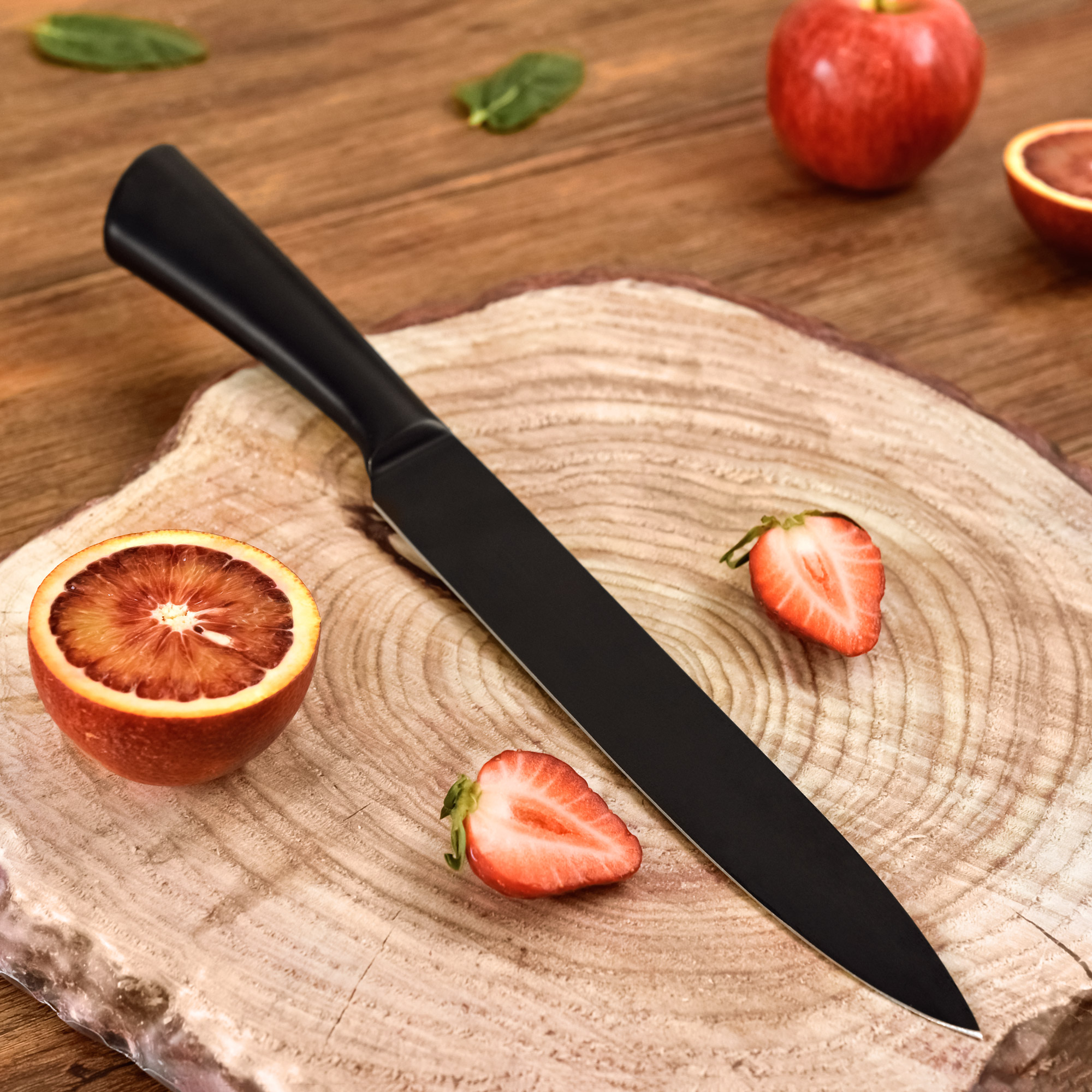 Нож разделочный Koopman tableware 33 см, цвет чёрный - фото 5