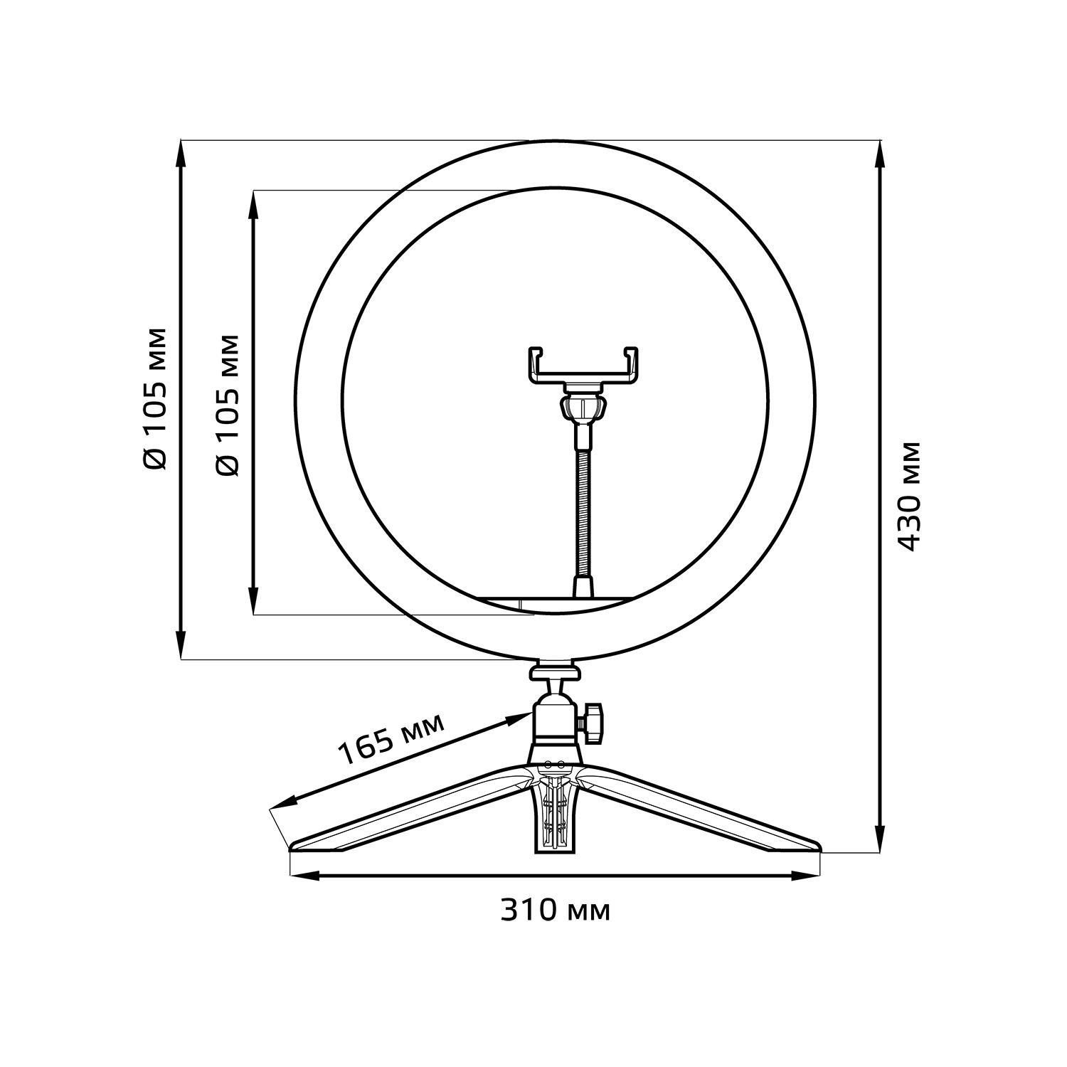 Светильник Gauss Ring Light RL003 светодиодный кольцевой 30 см Вид№12