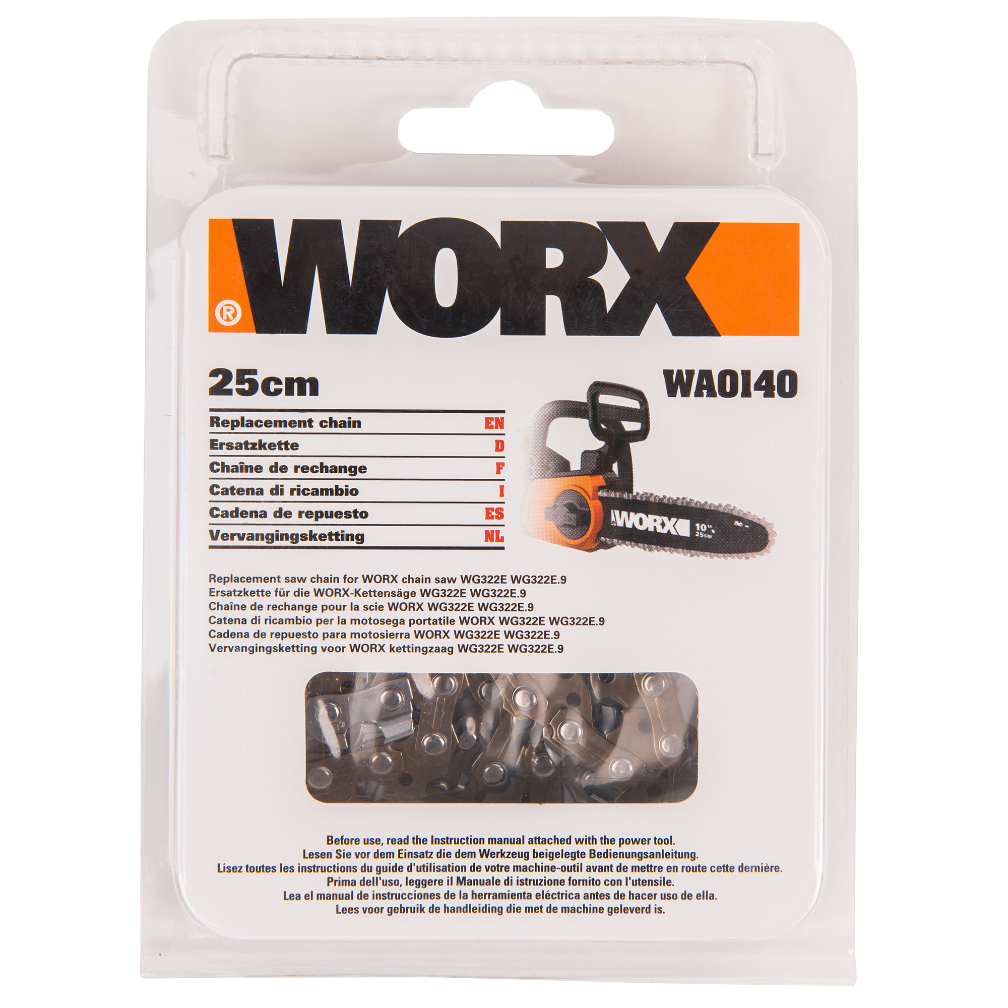 фото Цепь пильная worx 25 см