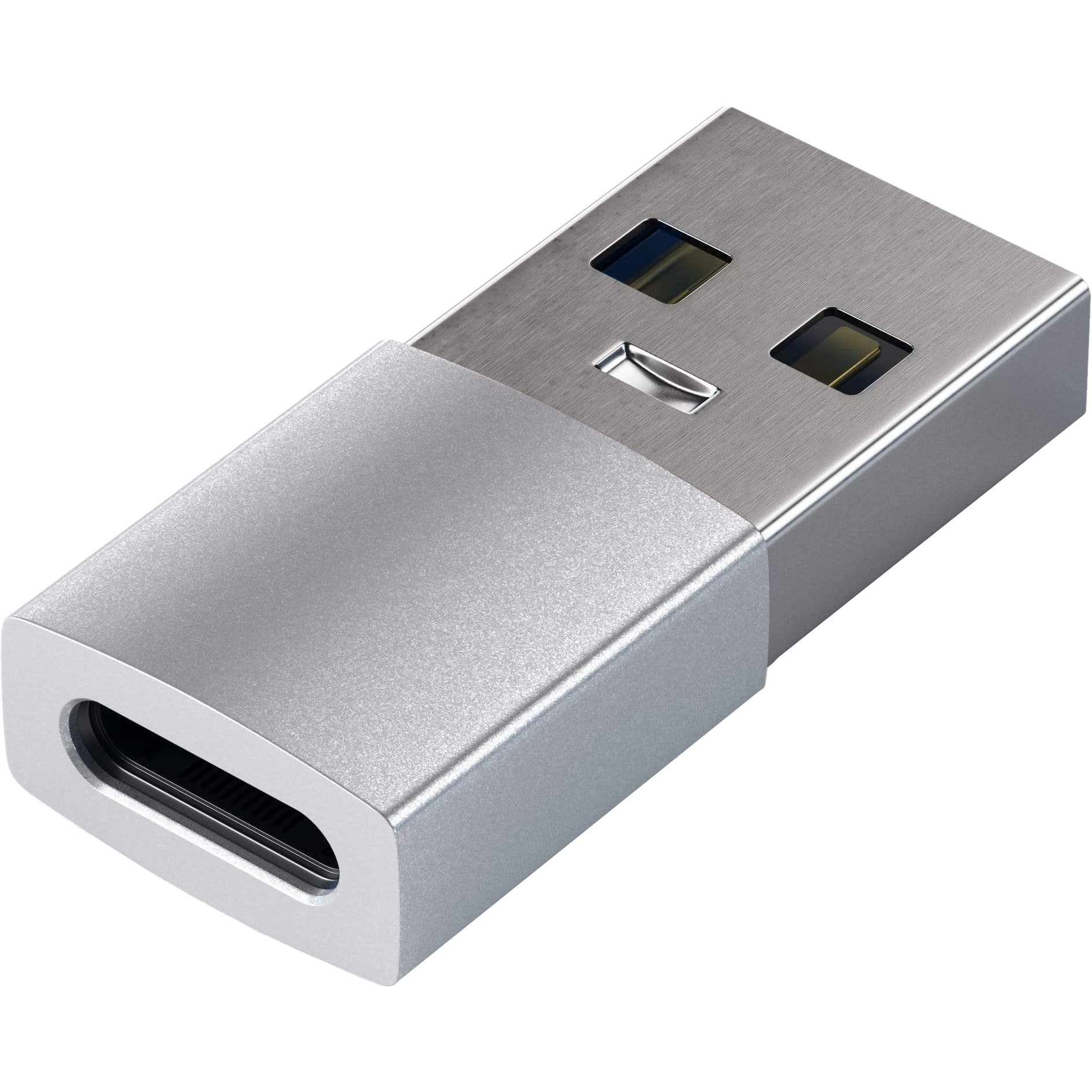 Переходник Satechi USB Type-A to Type-C серебристый переходник satechi st ucapdam usb type c audio pd charger adapter серый космос