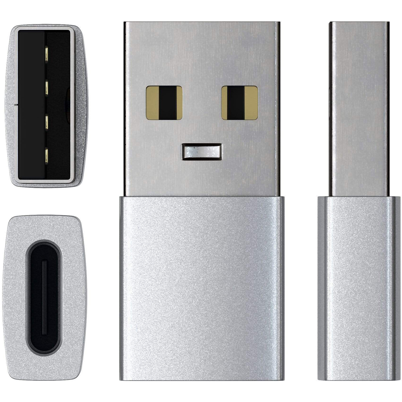 Переходник Satechi USB Type-A to Type-C серебристый - фото 3