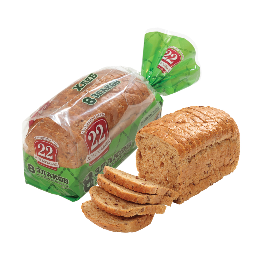 Хлеб Хлебозавод №22 8 злаков 270 г хлеб delba из четырёх злаков 250 г
