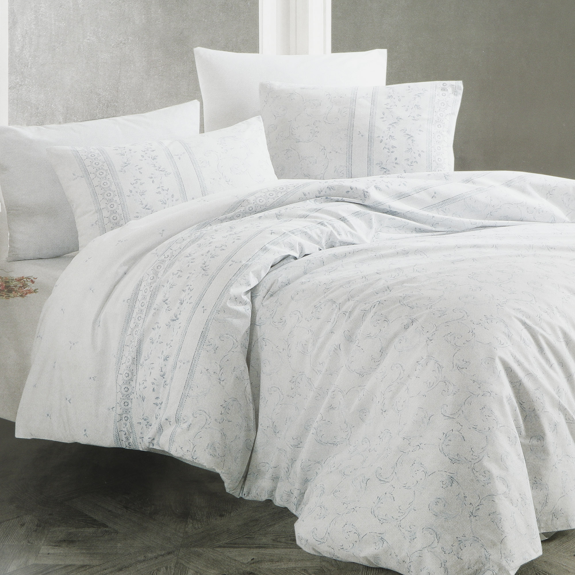 Комплект постельного белья Bahar ranforce семейный ivy v3 blue комплект постельного белья bahar пепельно розовый семейный дуэт
