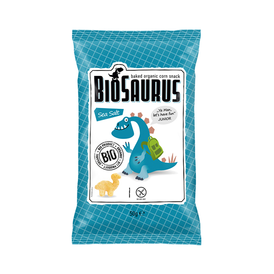 Снэки кукурузные Biosaurus с морской солью 50 г