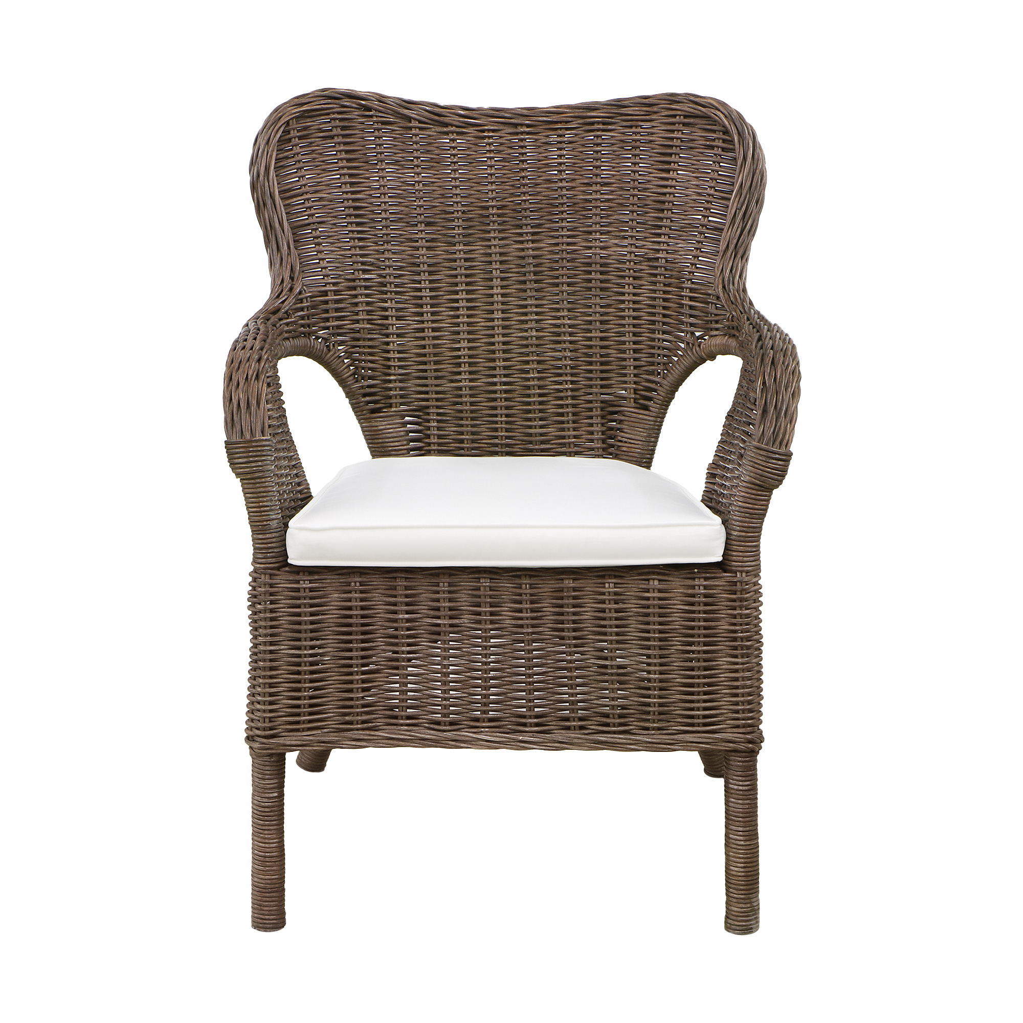 Кресло Rattan grand dubai с подушкой medium brown, цвет коричневый - фото 6