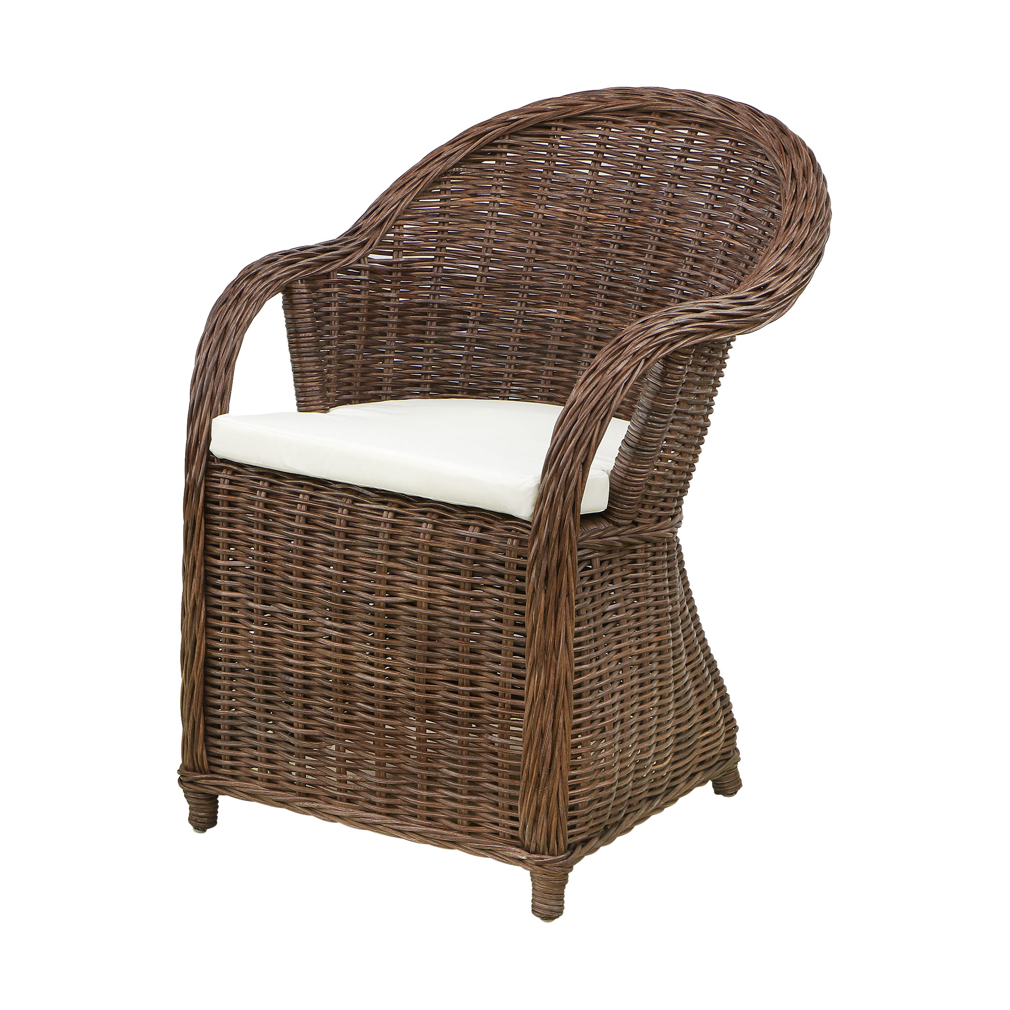 Кресло Rattan grand riyad с подушкой medium brown кресло папасан rattan grand wicker brown с подушками