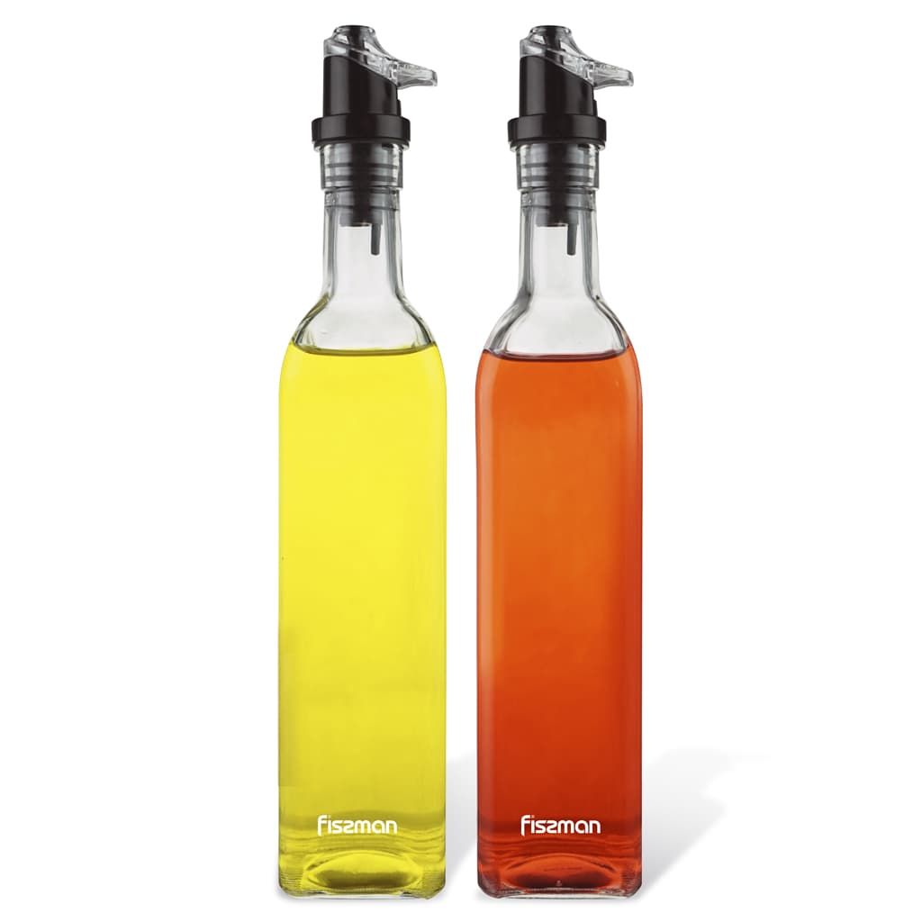 Набор бутылок для масла и уксуса Fissman 2х500 мл, цвет прозрачный