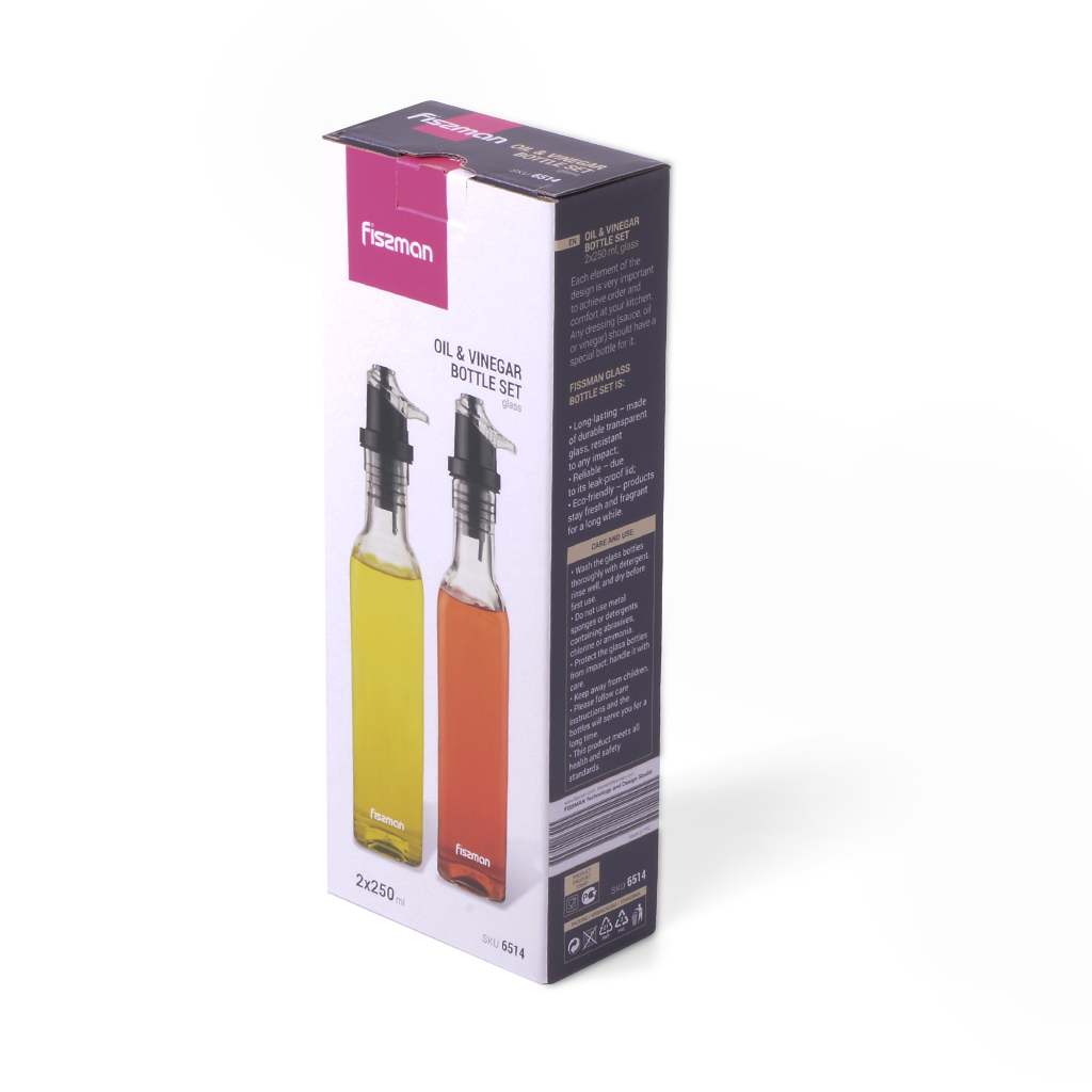 Набор бутылочек Fissman 2х250 мл, цвет прозрачный - фото 6