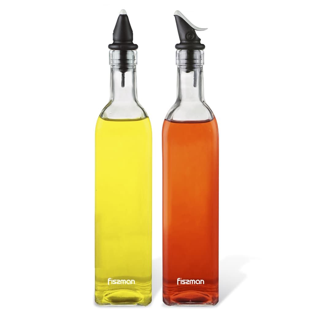 Набор бутылок для масла и уксуса Fissman 2х500 мл, цвет прозрачный