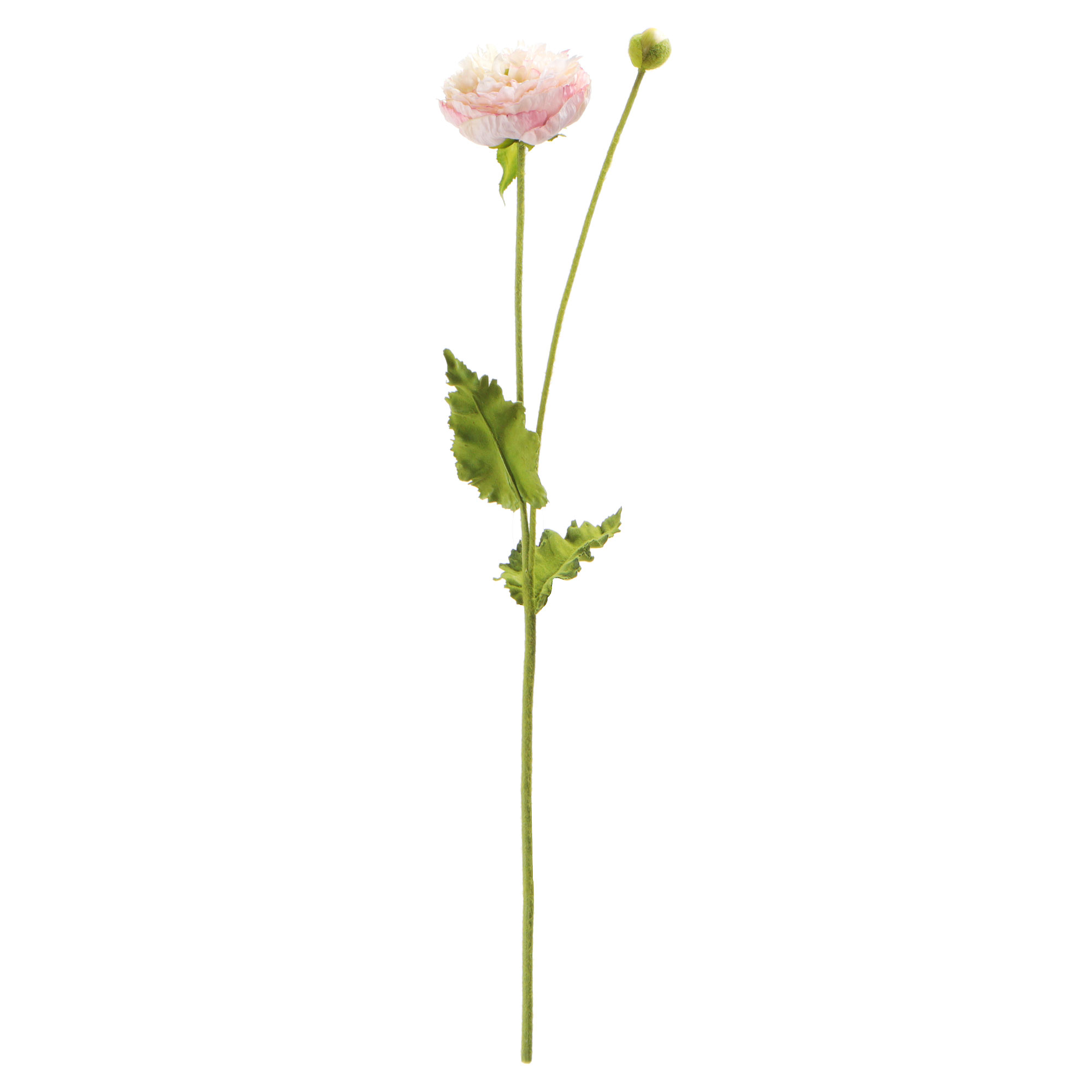 цена Цветок искусственный Most flowers Мак бело-розовый цветок и нераспустившийся бутон