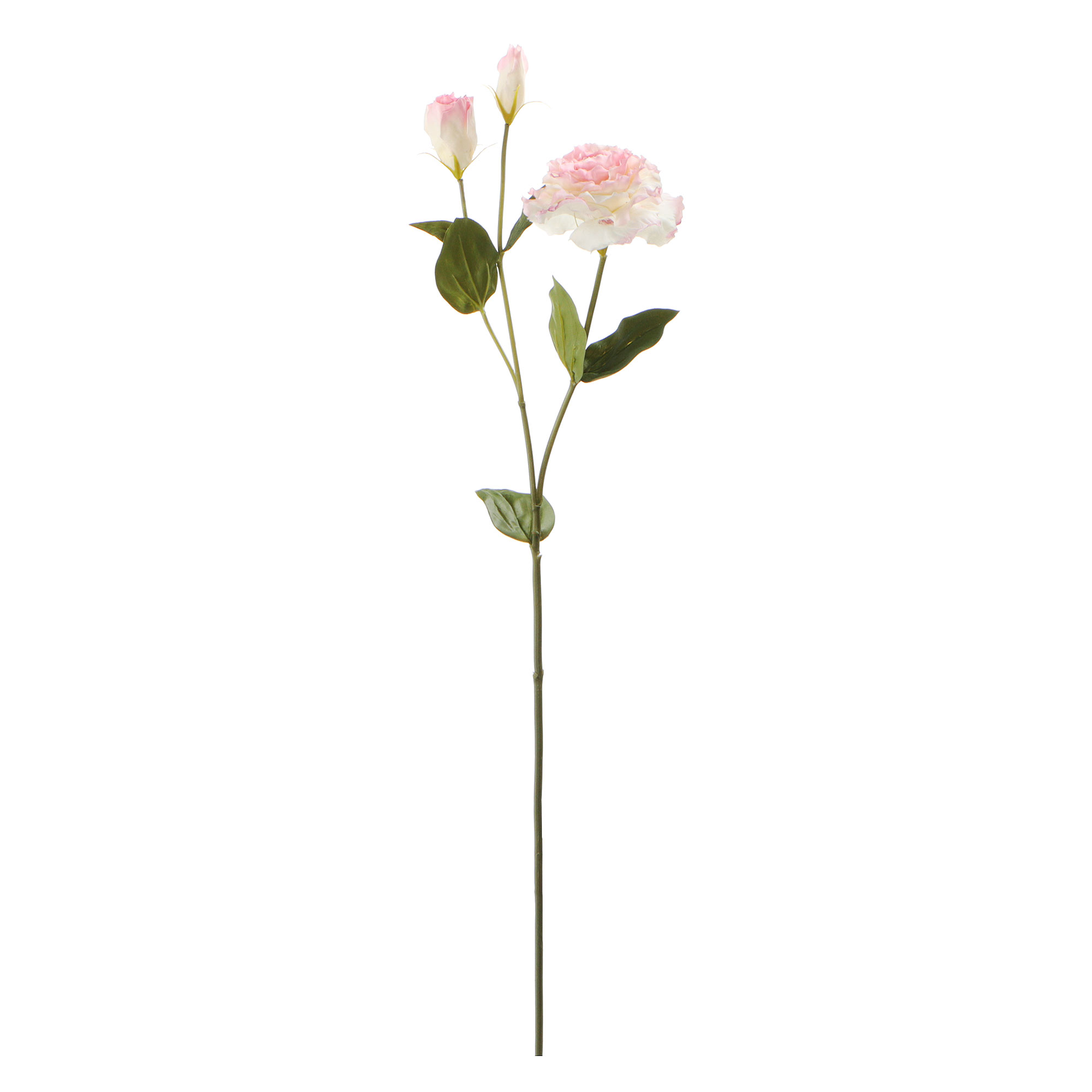 Цветок искусственный Most flowers Лизиантус бело-розовый