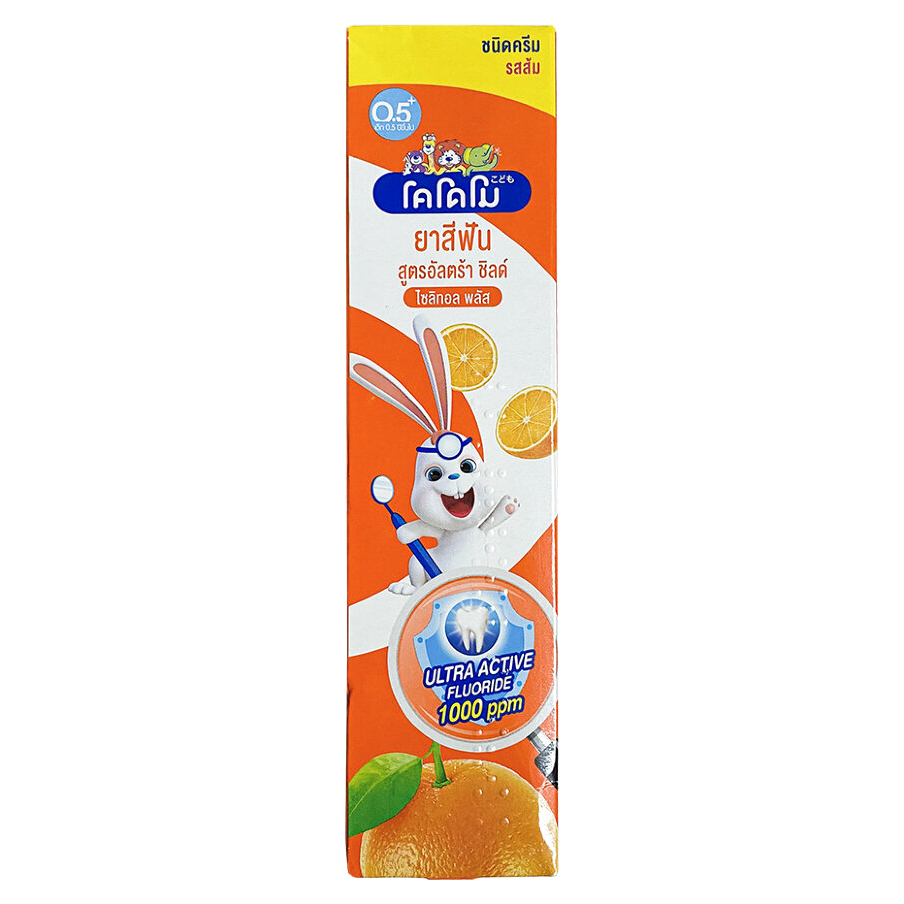 Зубная паста Lion Kodomo Xylitol Plus детская со вкусом апельсина 6 месяцев 65 г зубная паста lion thailand fresh